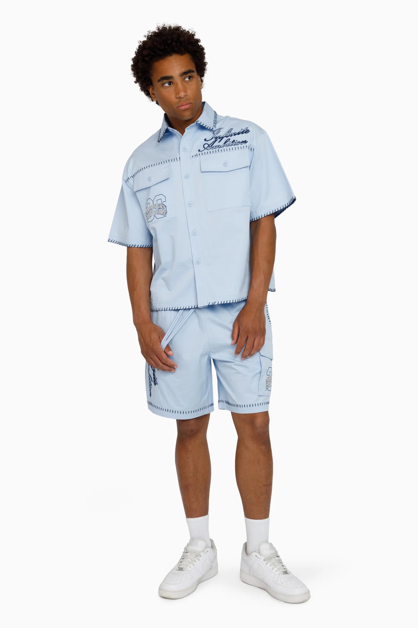 Men's Smoke Rise Infinite Ambition SS Button Down Shirt Blue Bell