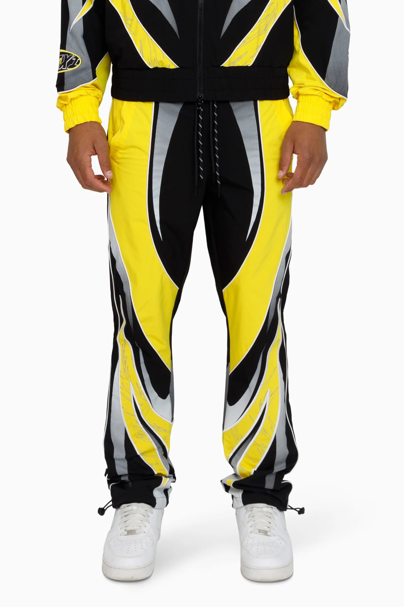 Men's Smoke Rise Rising Colorblock Windbreaker Pants Cyber Yellow