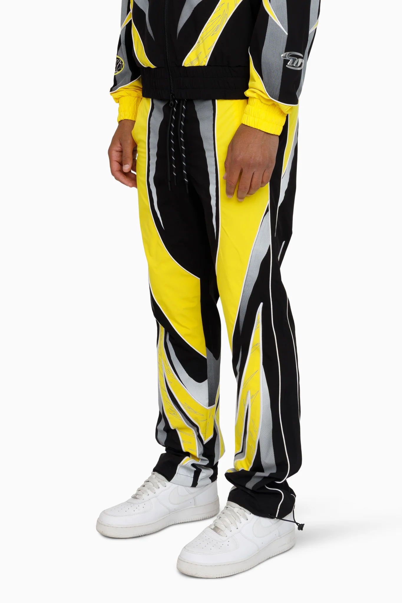 Men's Smoke Rise Rising Colorblock Windbreaker Pants Cyber Yellow
