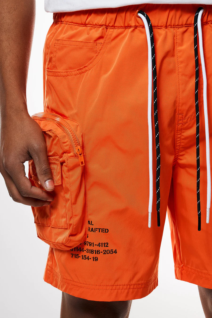 Men's Smoke Rise Printed Nylon Utility Shorts Orange