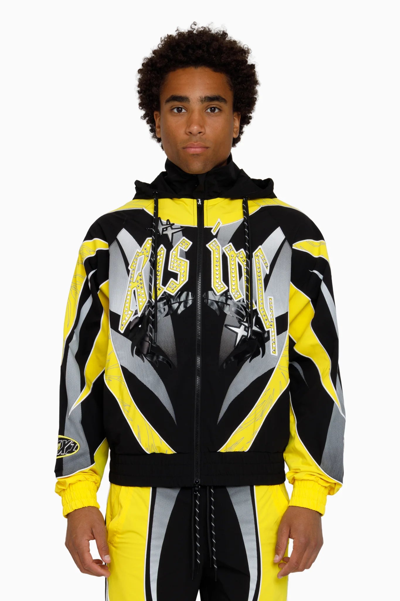 Men's Smoke Rise Rising Colorblock Windbreaker Jacket Cyber Yellow