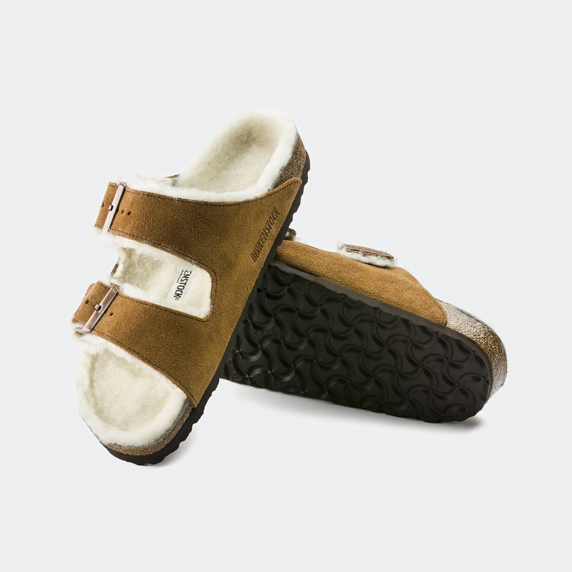 Women's BIRKENSTOCK Arizona Shearling Suede Leather Mink