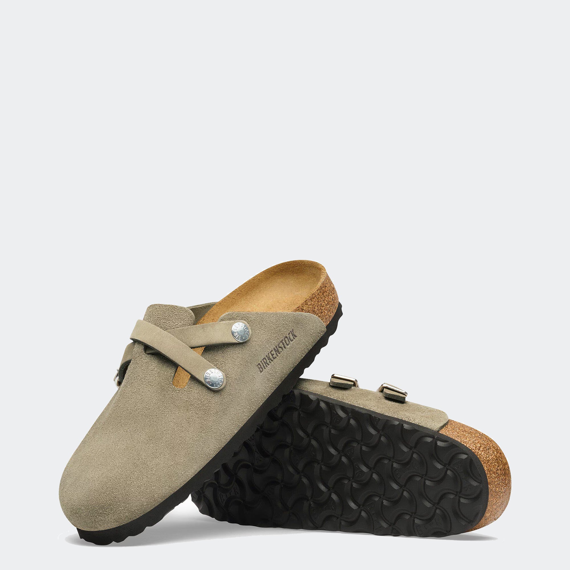 Women's BIRKENSTOCK Blair Suede Leather Clog Taupe