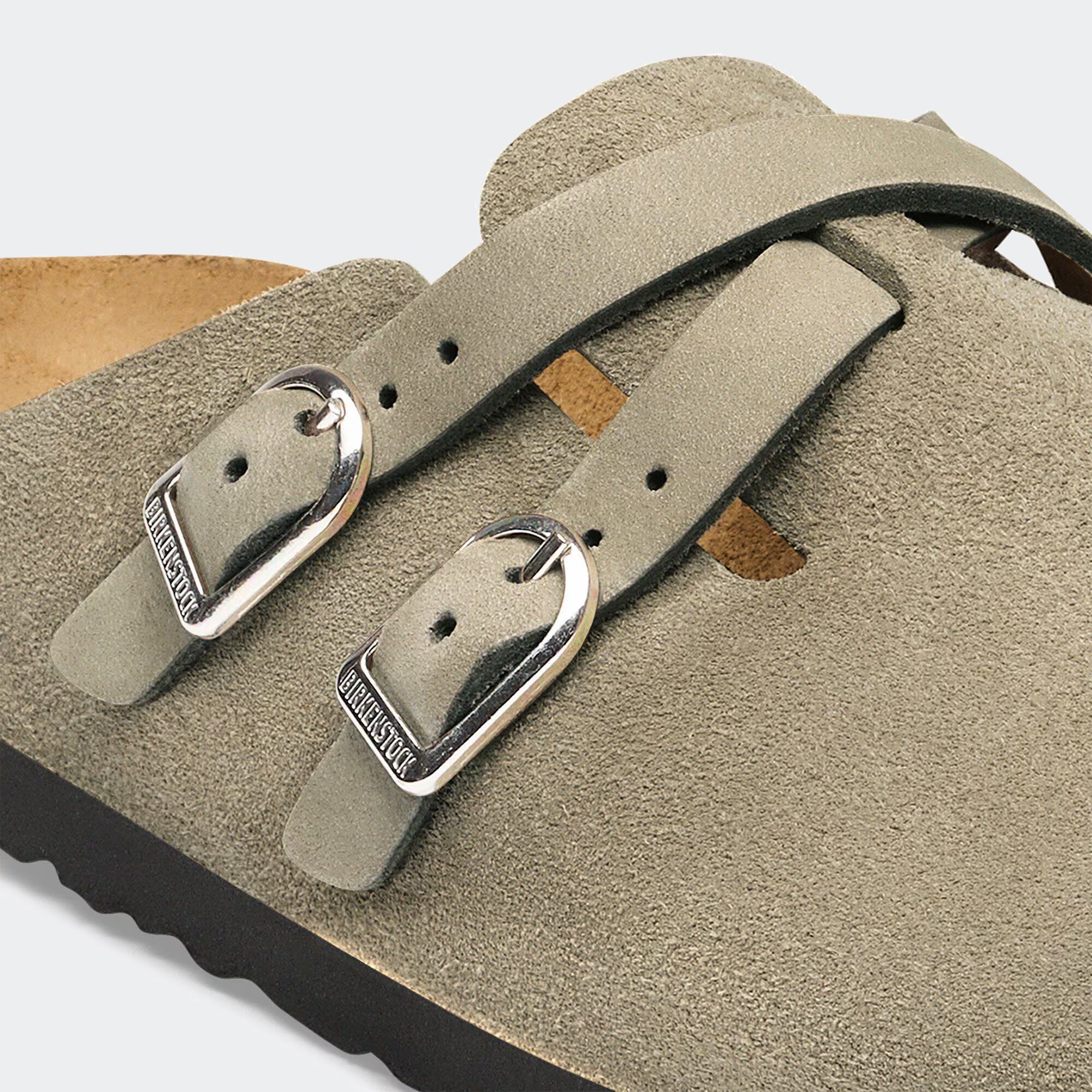 Women's BIRKENSTOCK Blair Suede Leather Clog Taupe