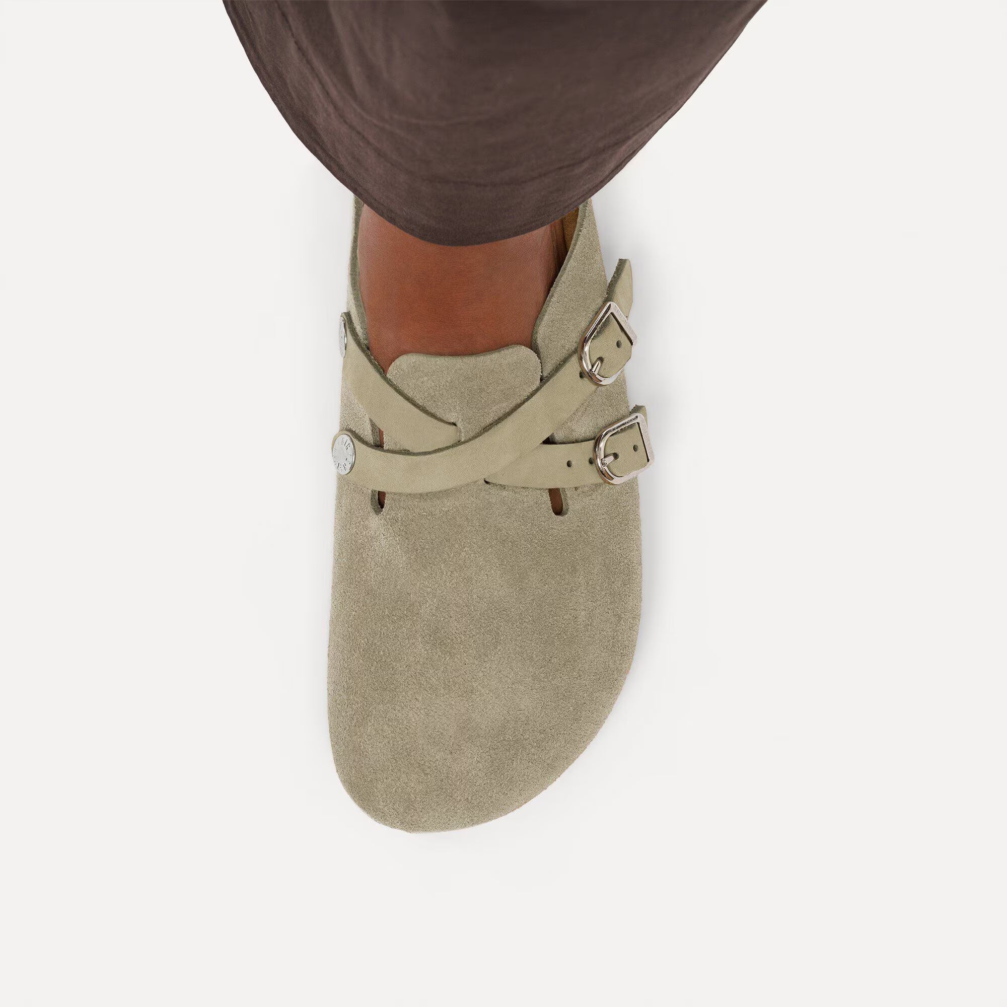 Women's BIRKENSTOCK Blair Suede Leather Clog Taupe