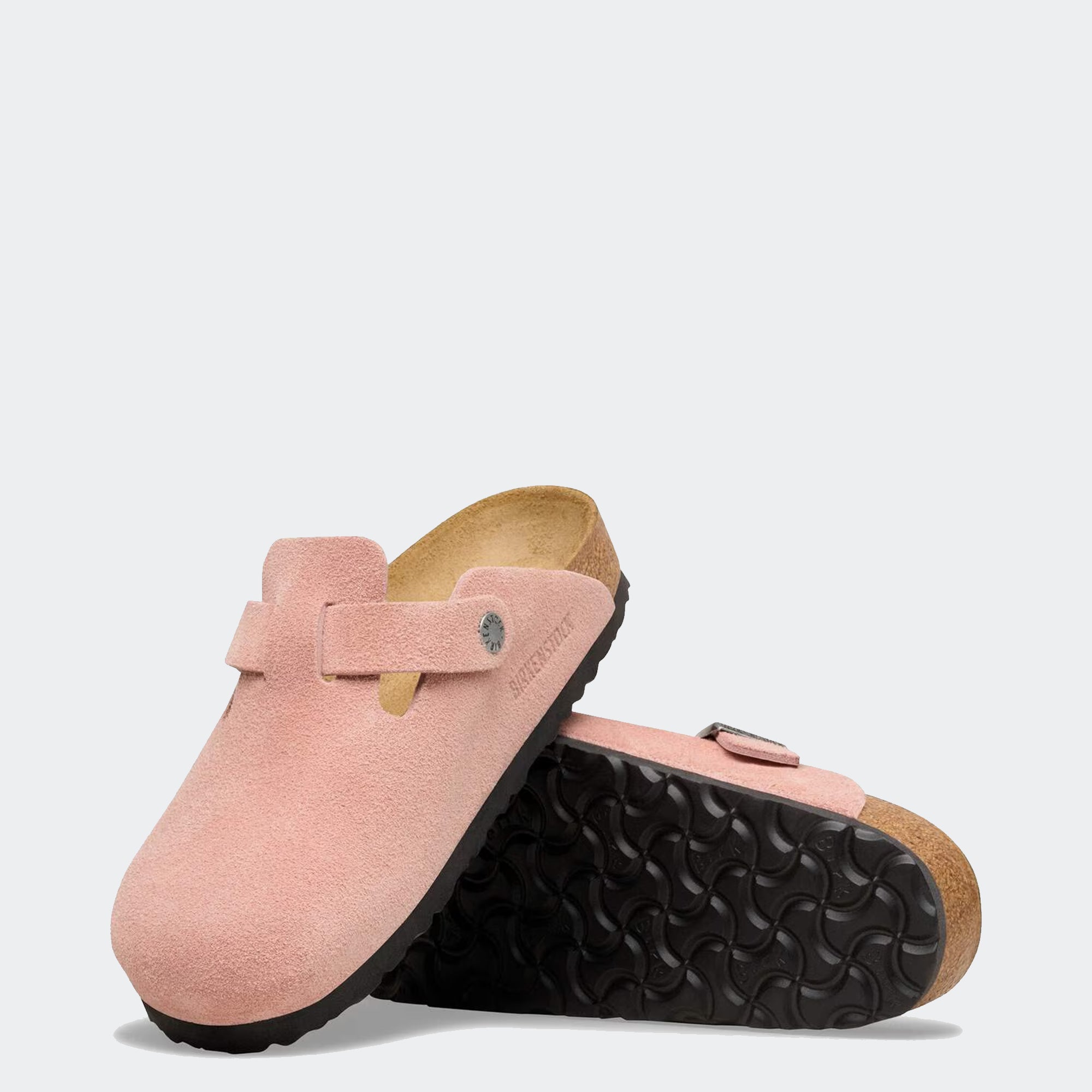 Women's BIRKENSTOCK Boston Suede Leather Pink Clay