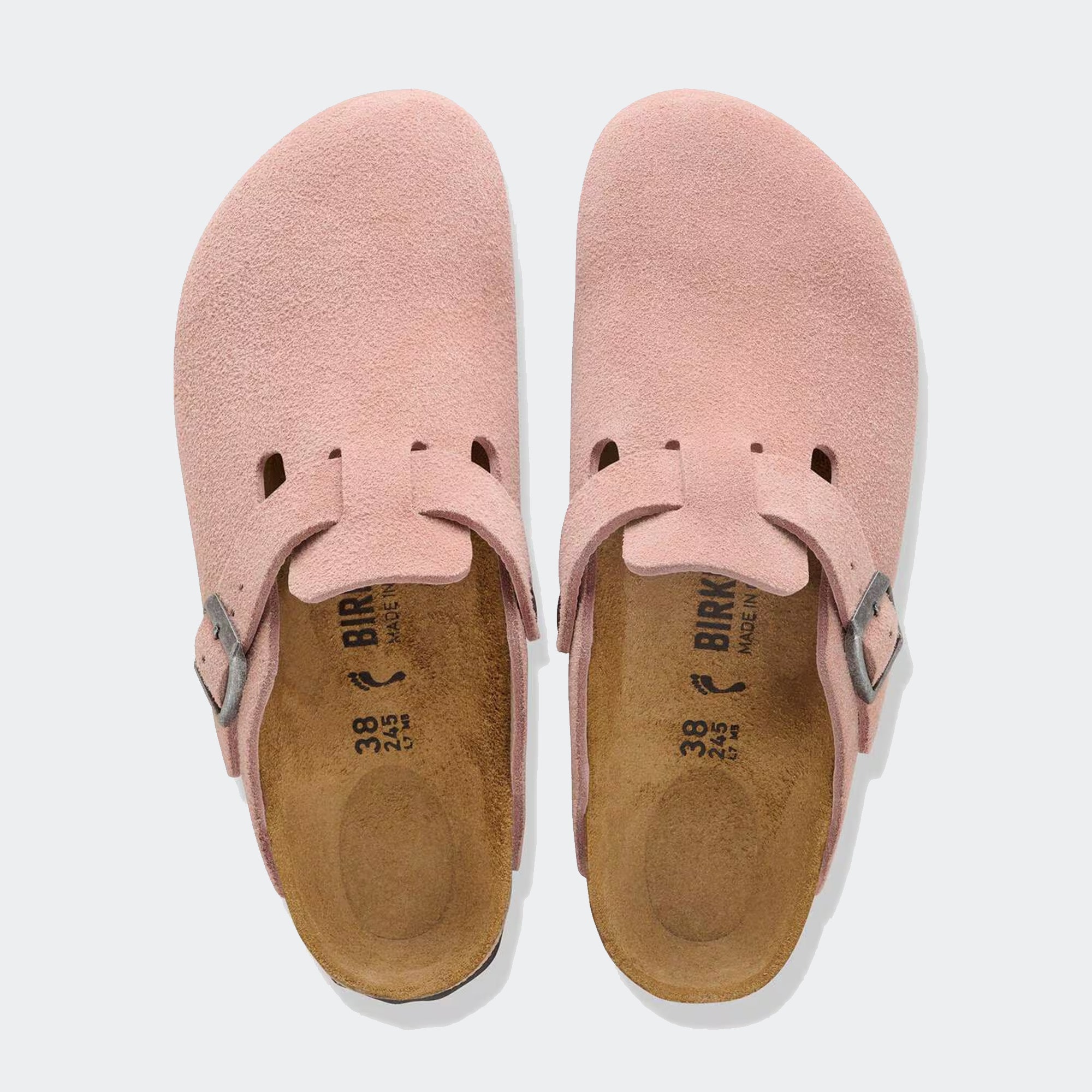 Women's BIRKENSTOCK Boston Suede Leather Pink Clay