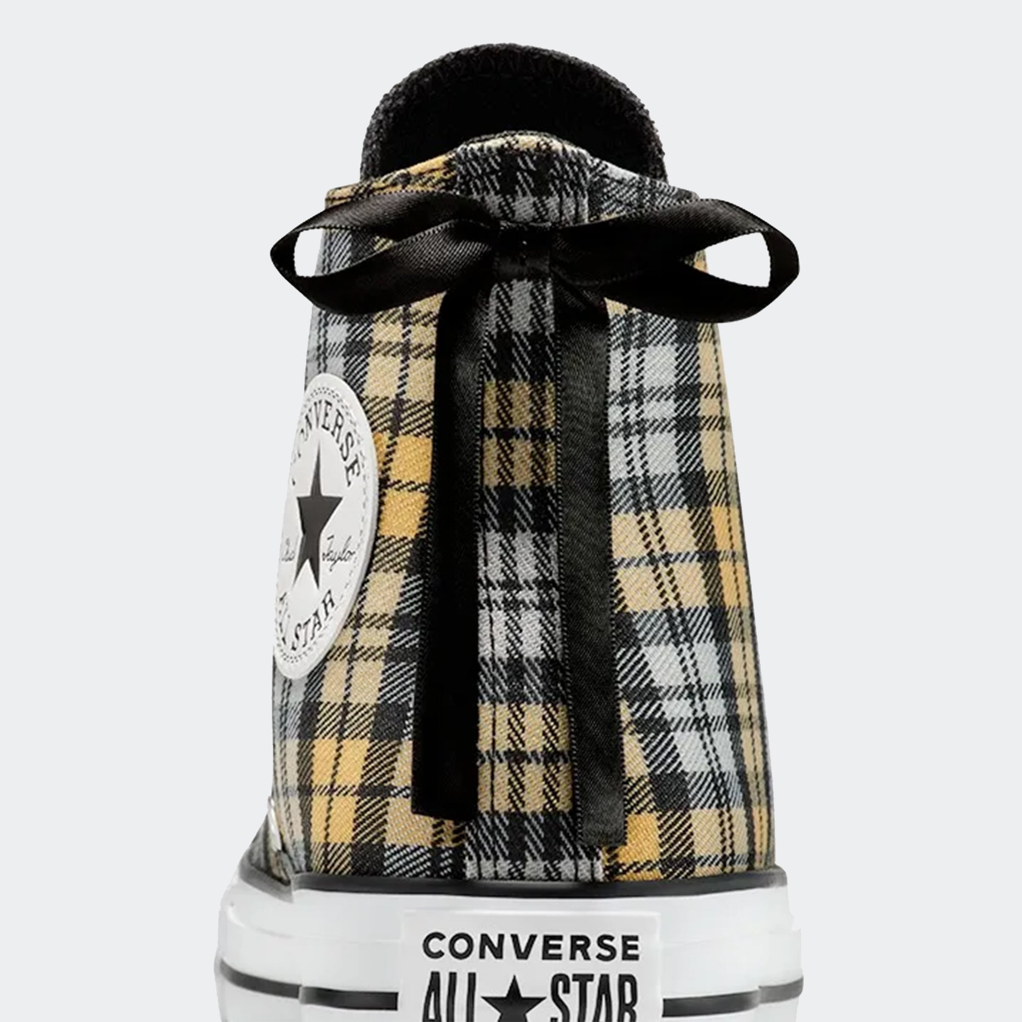Women's Converse Chuck Taylor All Star High Yellow Plaid / Black / White