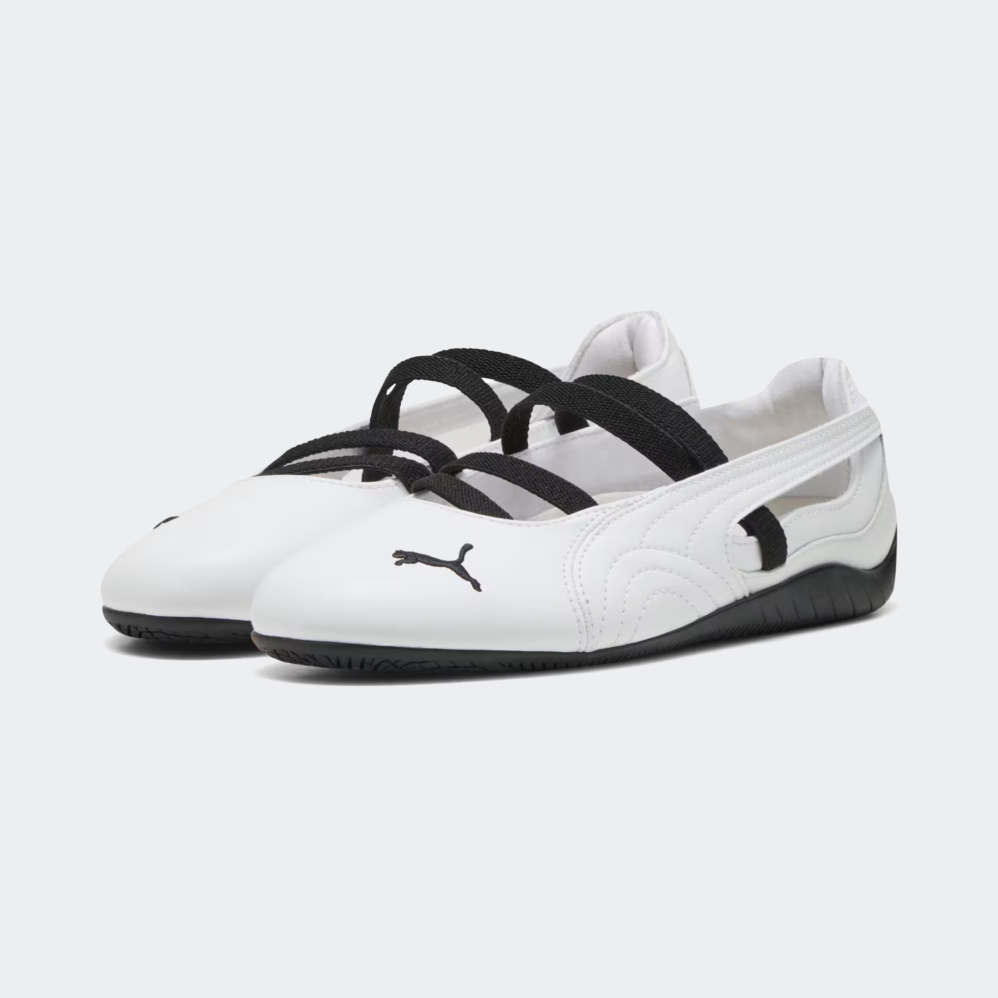 Women's PUMA Speedcat Ballet Leather Shoes PUMA White / PUMA Black
