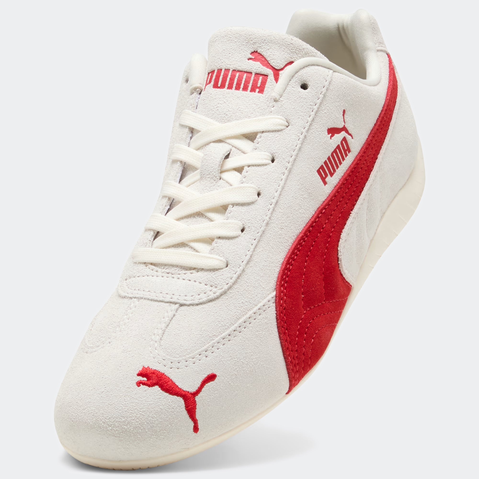 Women's PUMA Speedcat OG Shoes Vapor Gray / For All Time Red