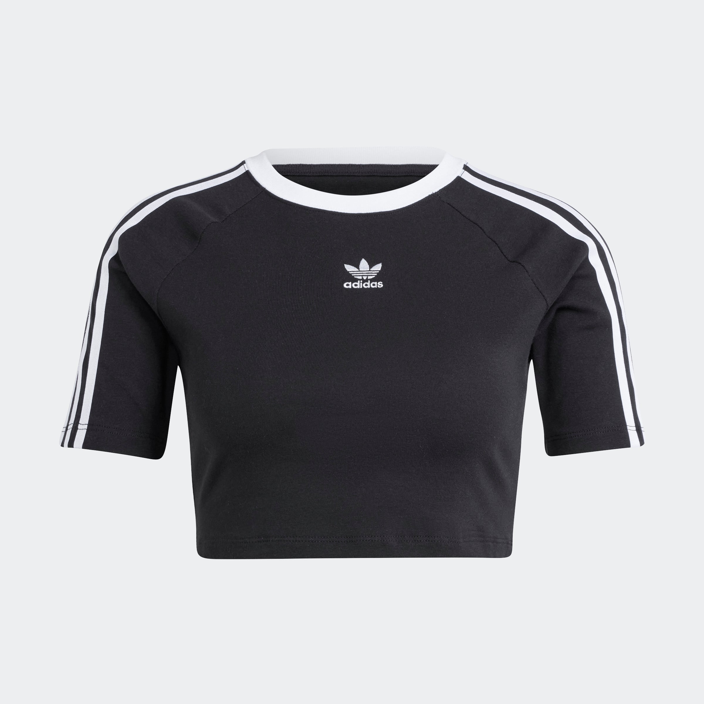 Women's adidas Originals 3-Stripes Baby Tee Black