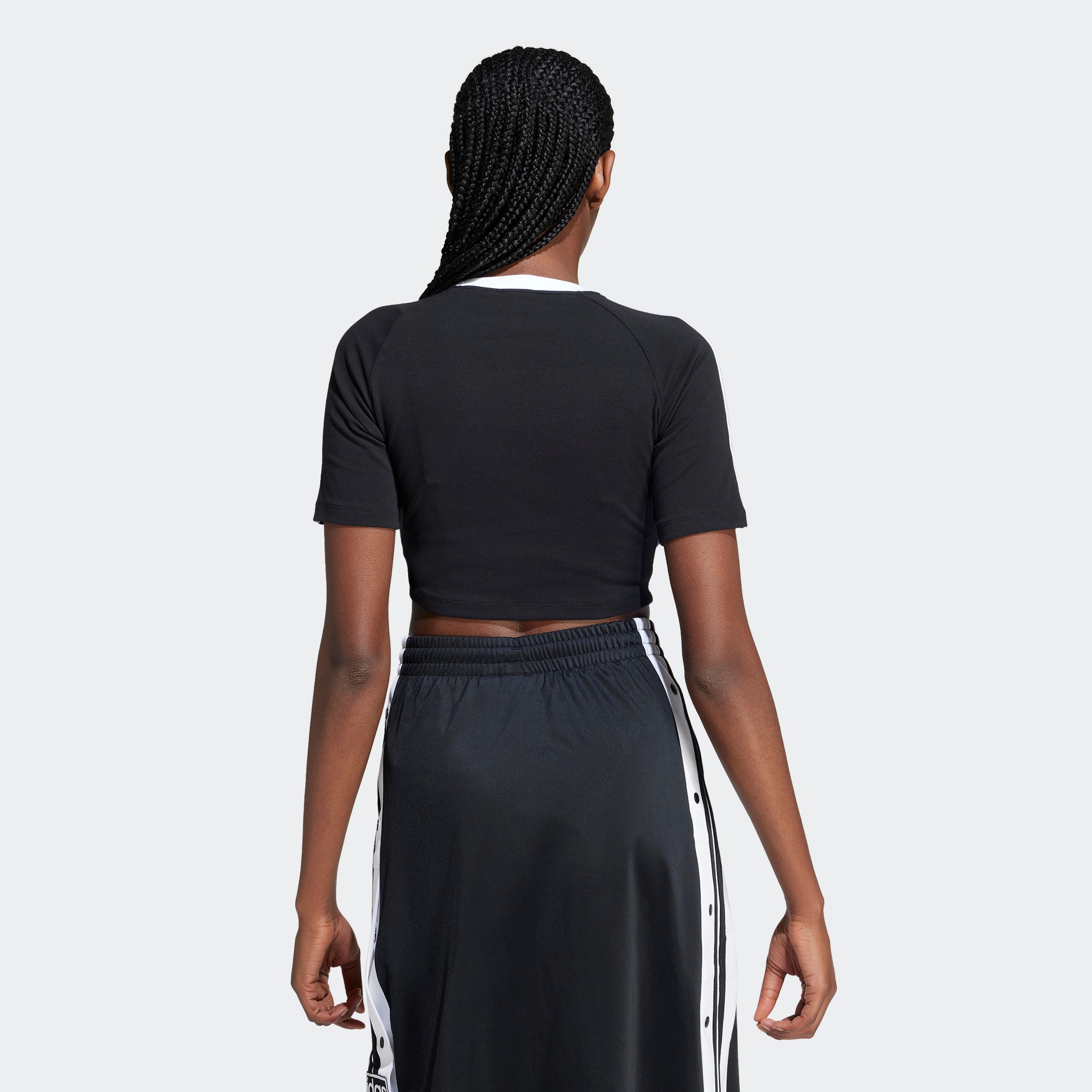 Women's adidas Originals 3-Stripes Baby Tee Black