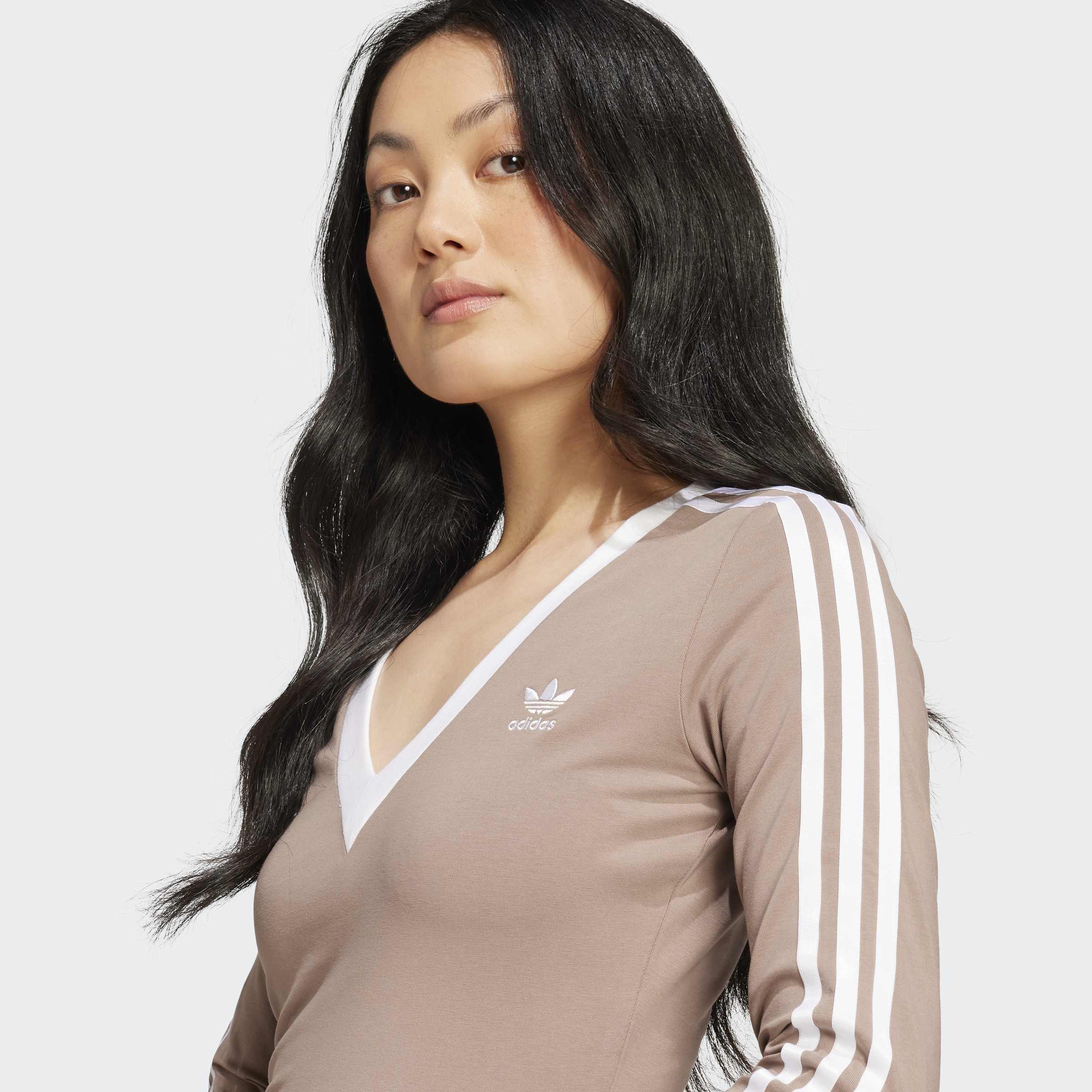 Women's adidas Originals Adicolor Classics 3-Stripes Maxi Dress Trace Brown