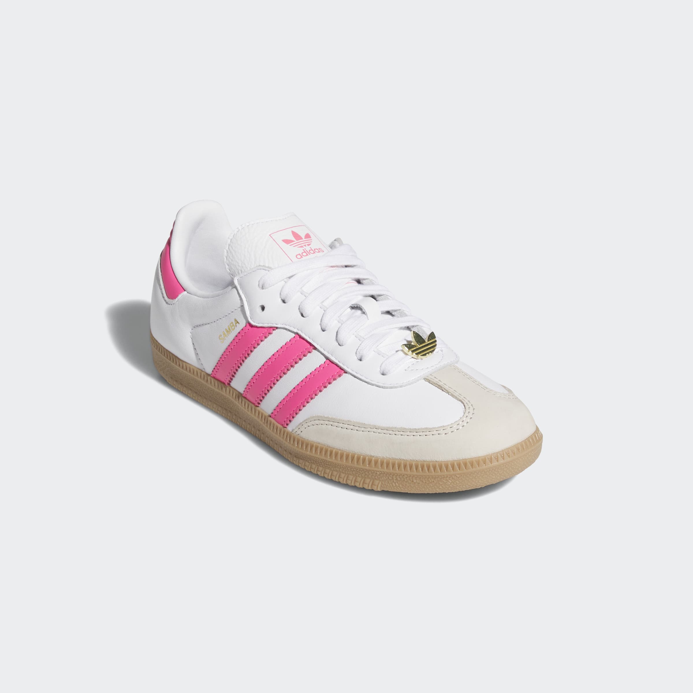 Women's adidas Originals Samba OG Shoes White/Lucid Pink