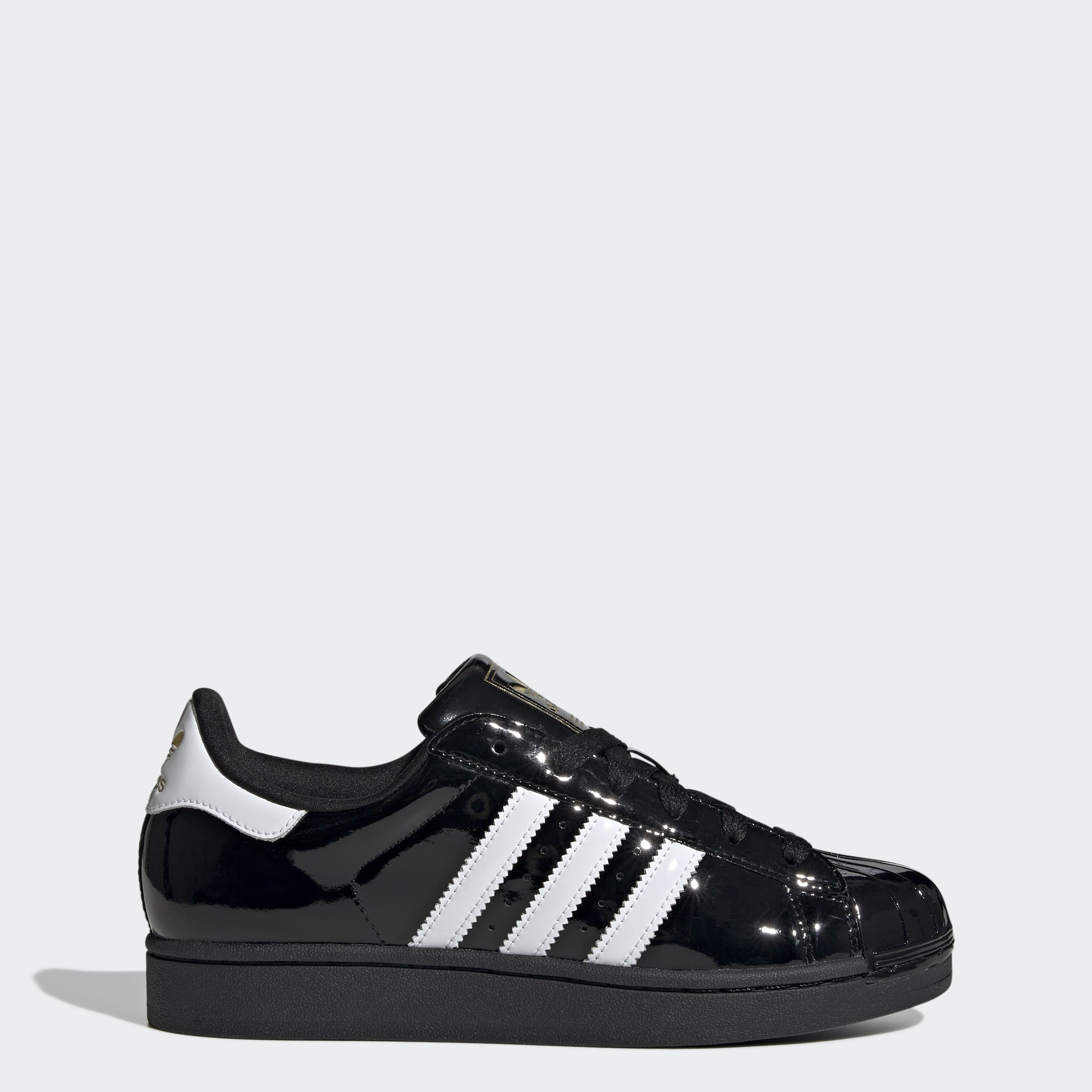 Women's adidas Originals Superstar II Shoes Black Patent Leather