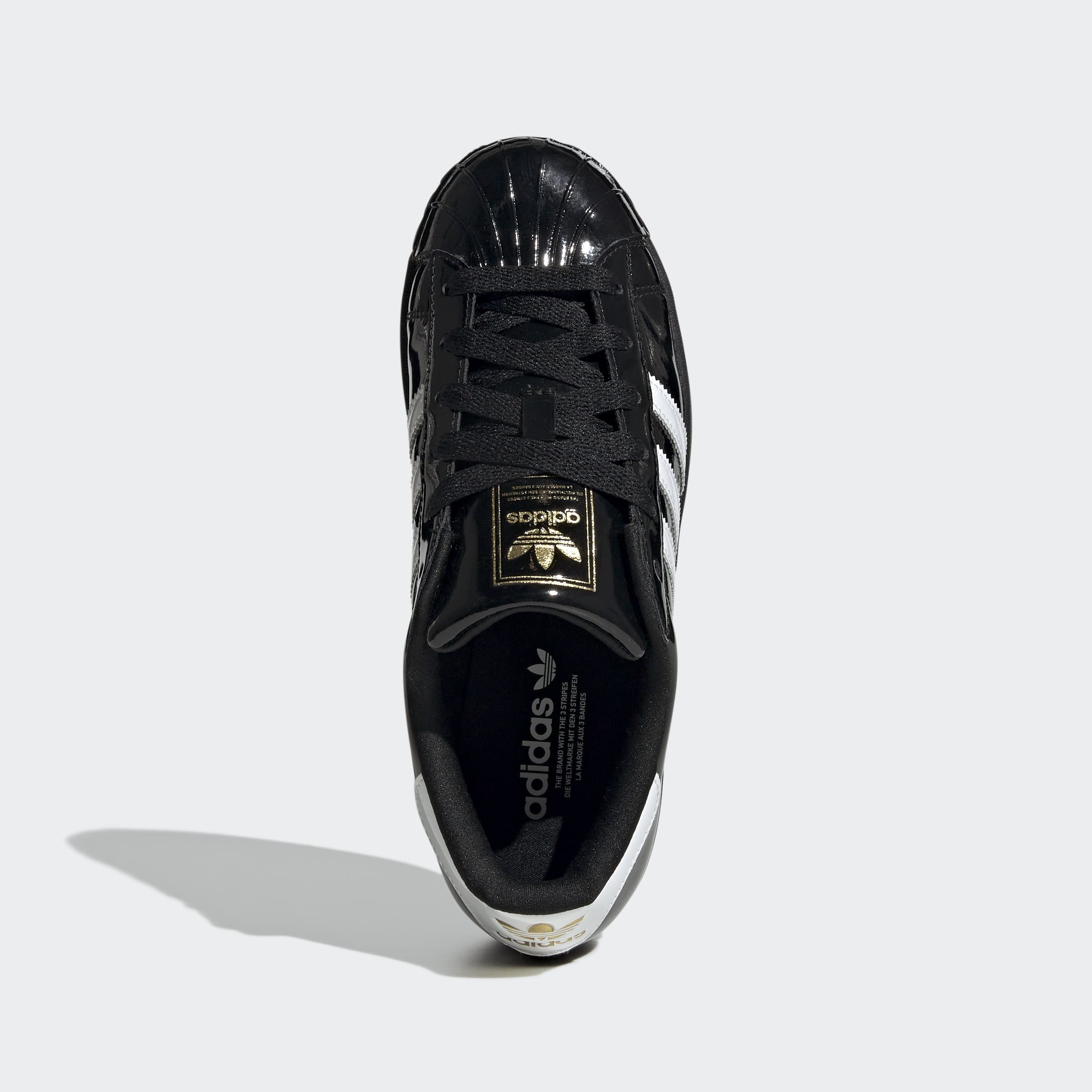 Women's adidas Originals Superstar II Shoes Black Patent Leather