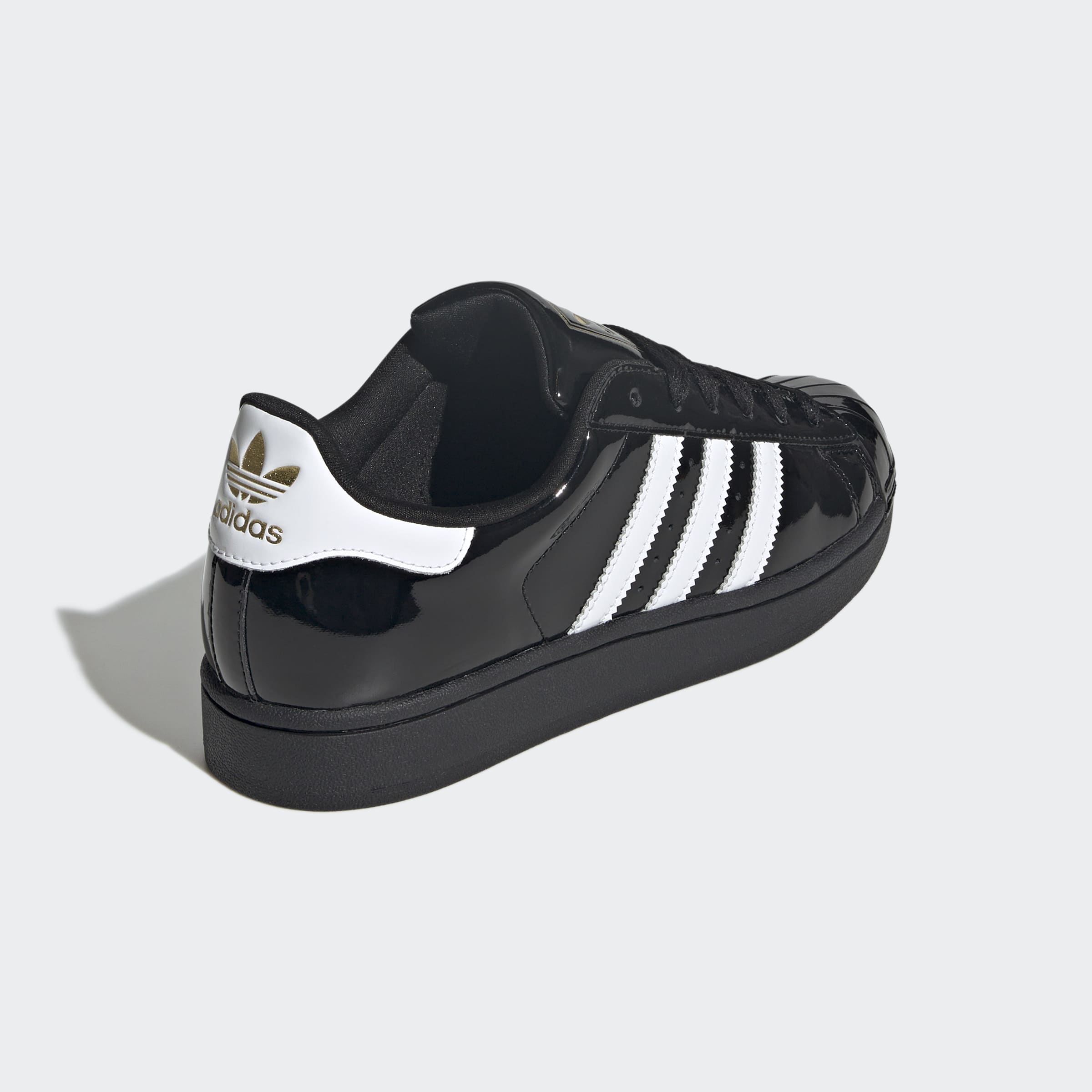 Women's adidas Originals Superstar II Shoes Black Patent Leather