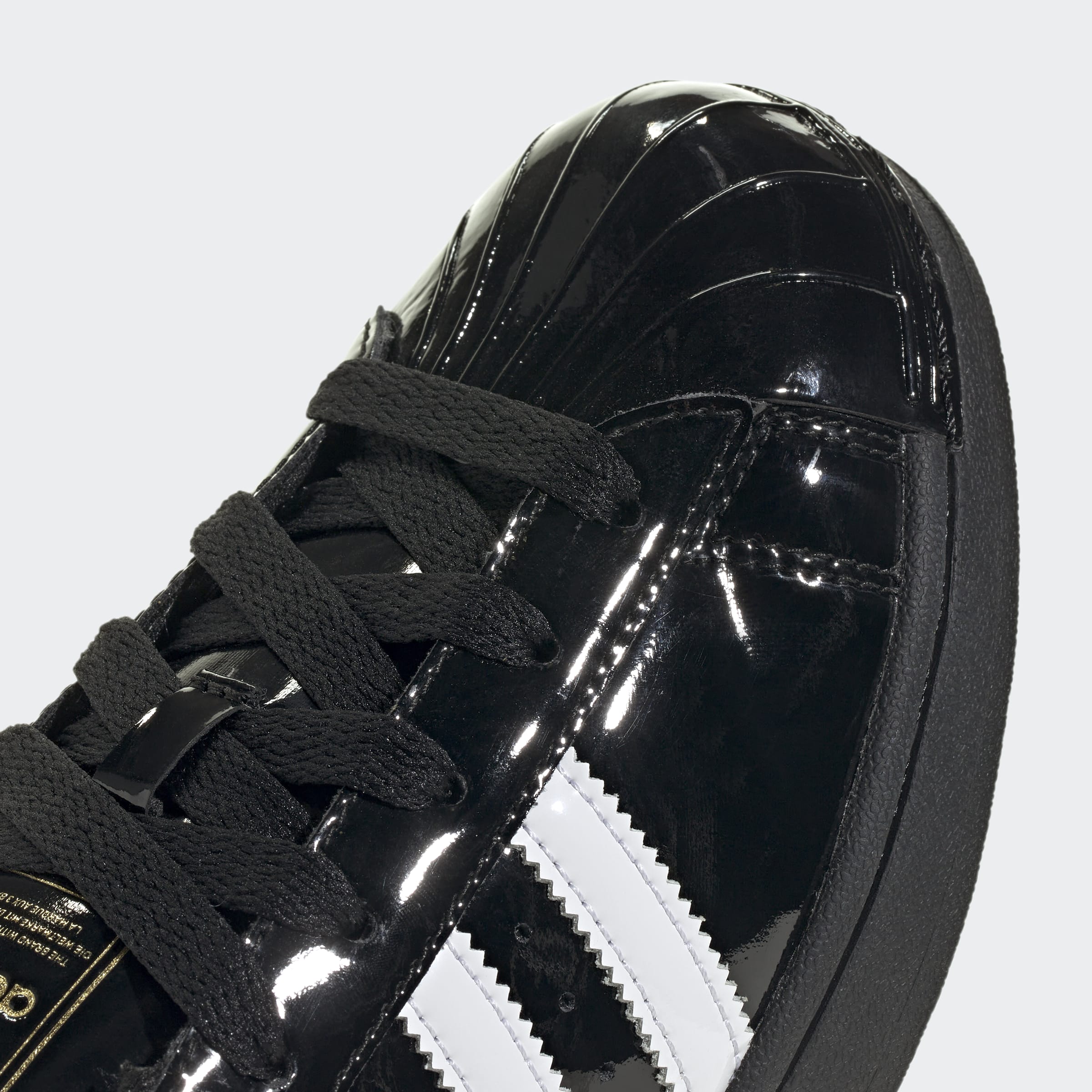Women's adidas Originals Superstar II Shoes Black Patent Leather
