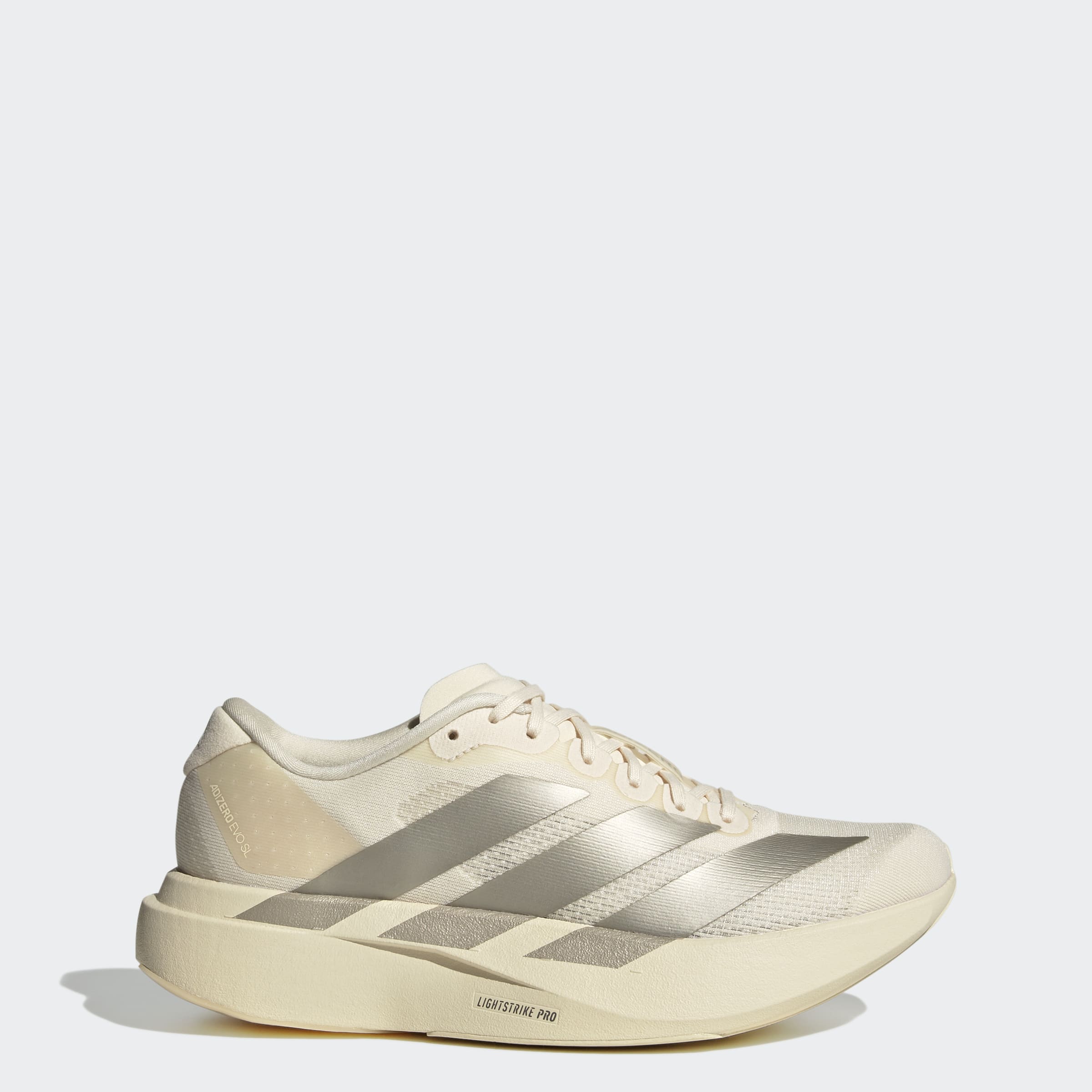 Women's adidas Running Adizero Evo SL Shoes Wonder White / Cyber Metallic