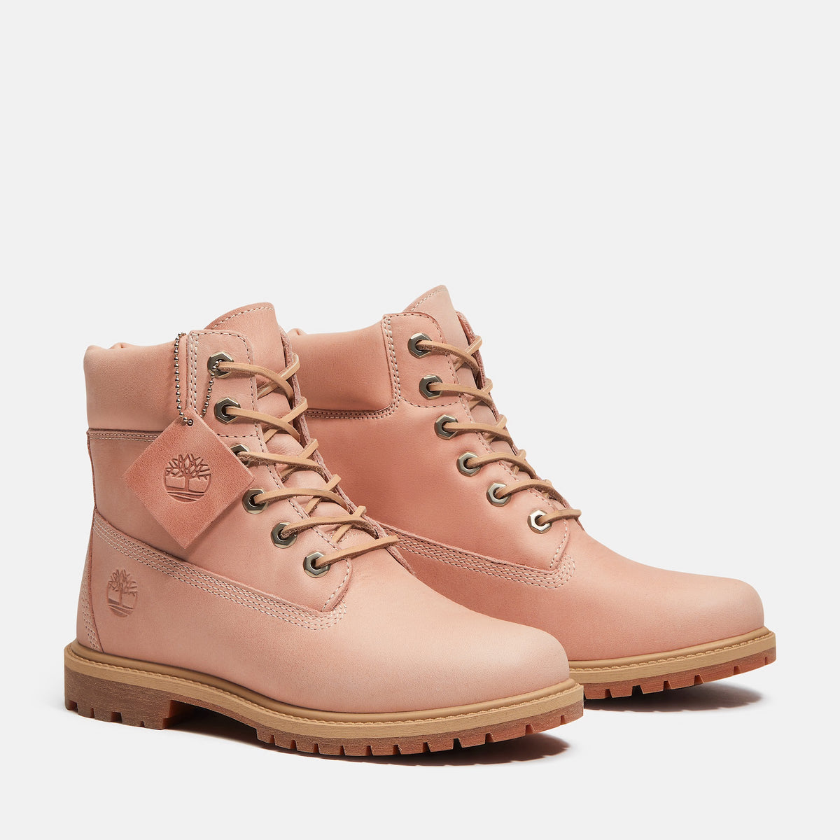 Women's Timberland Premium 6-Inch Waterproof Boots Light Pink Full Grain
