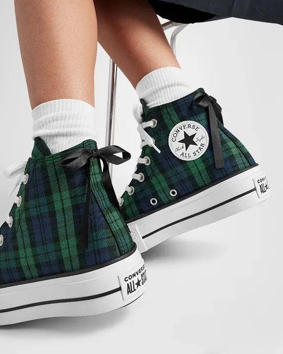 Women's Converse Chuck Taylor All Star Lift Navy Plaid / Black / White