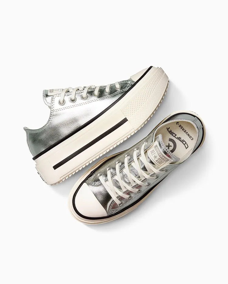 Unisex Converse Chuck Taylor All Star Lift Double Stack Ox Shoes Silver / Egret