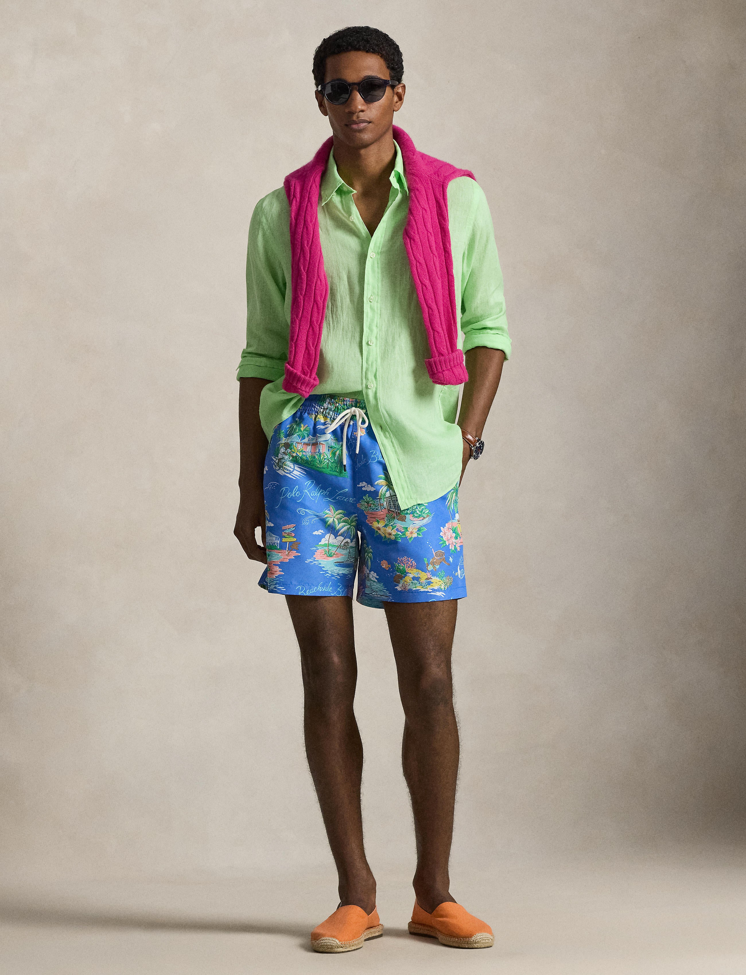 Men's Polo Ralph Lauren Bahamas Bear Traveler Swim Trunk