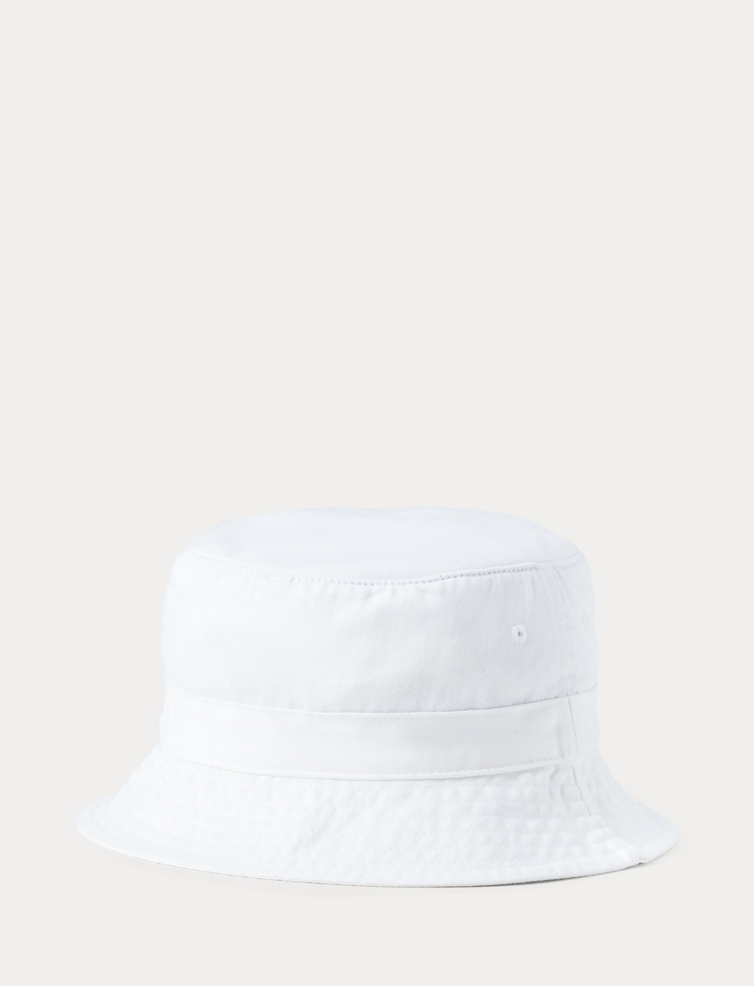 Men's Polo Ralph Lauren Cotton Chino Bucket Hat White