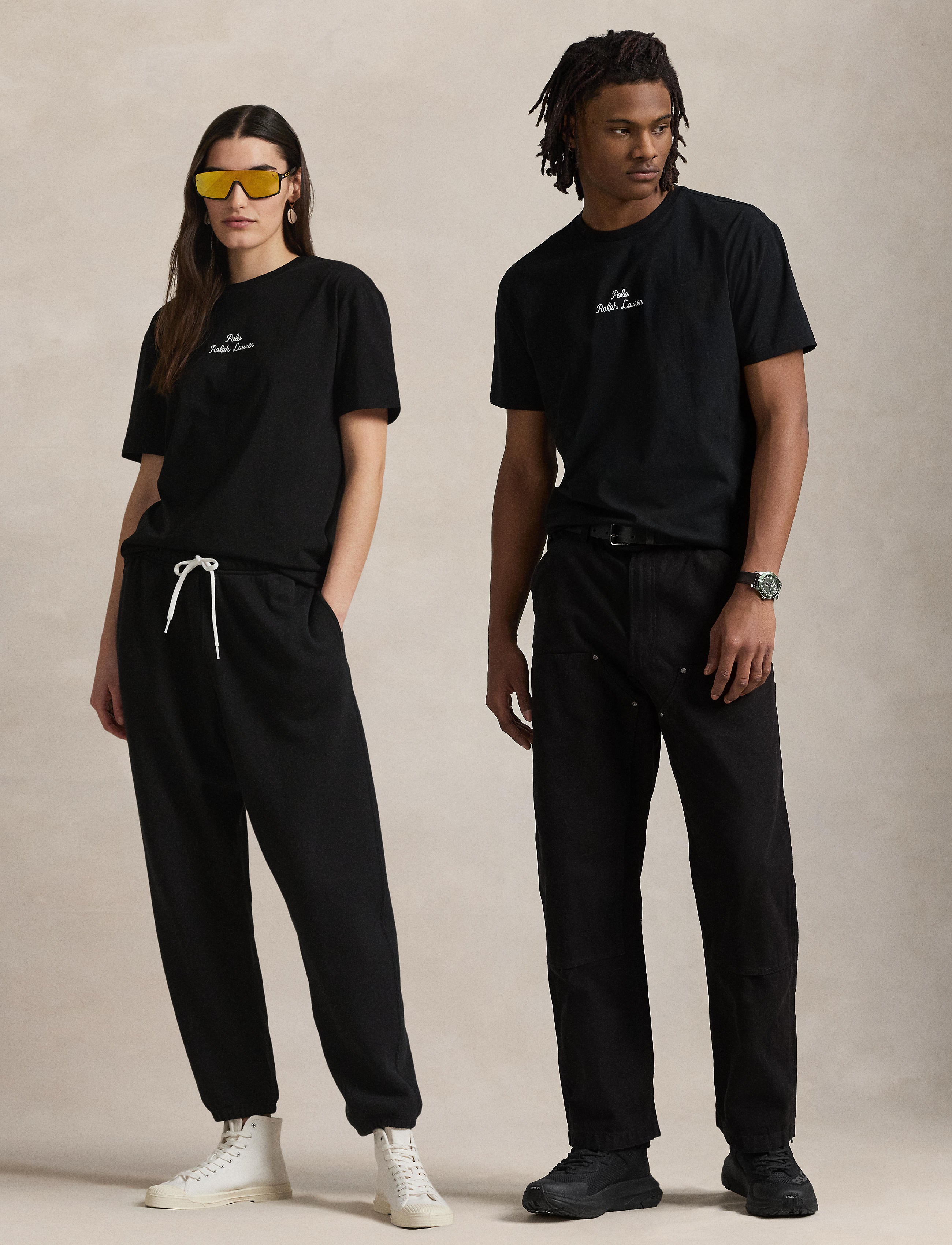 Unisex Polo Ralph Lauren Classic Fit Logo Jersey T-Shirt Black