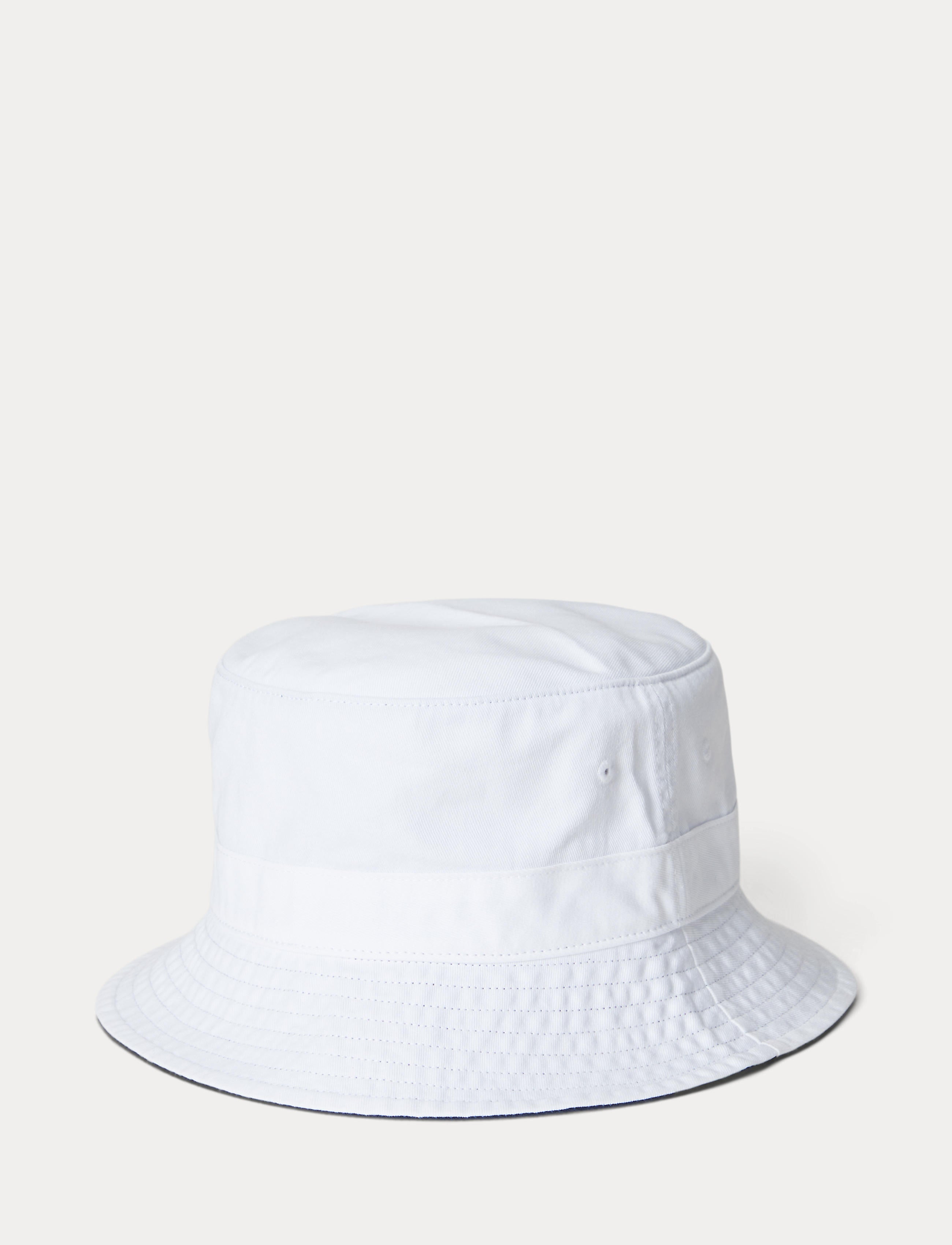 Men's Polo Ralph Lauren Polo Bear Twill Bucket Hat White