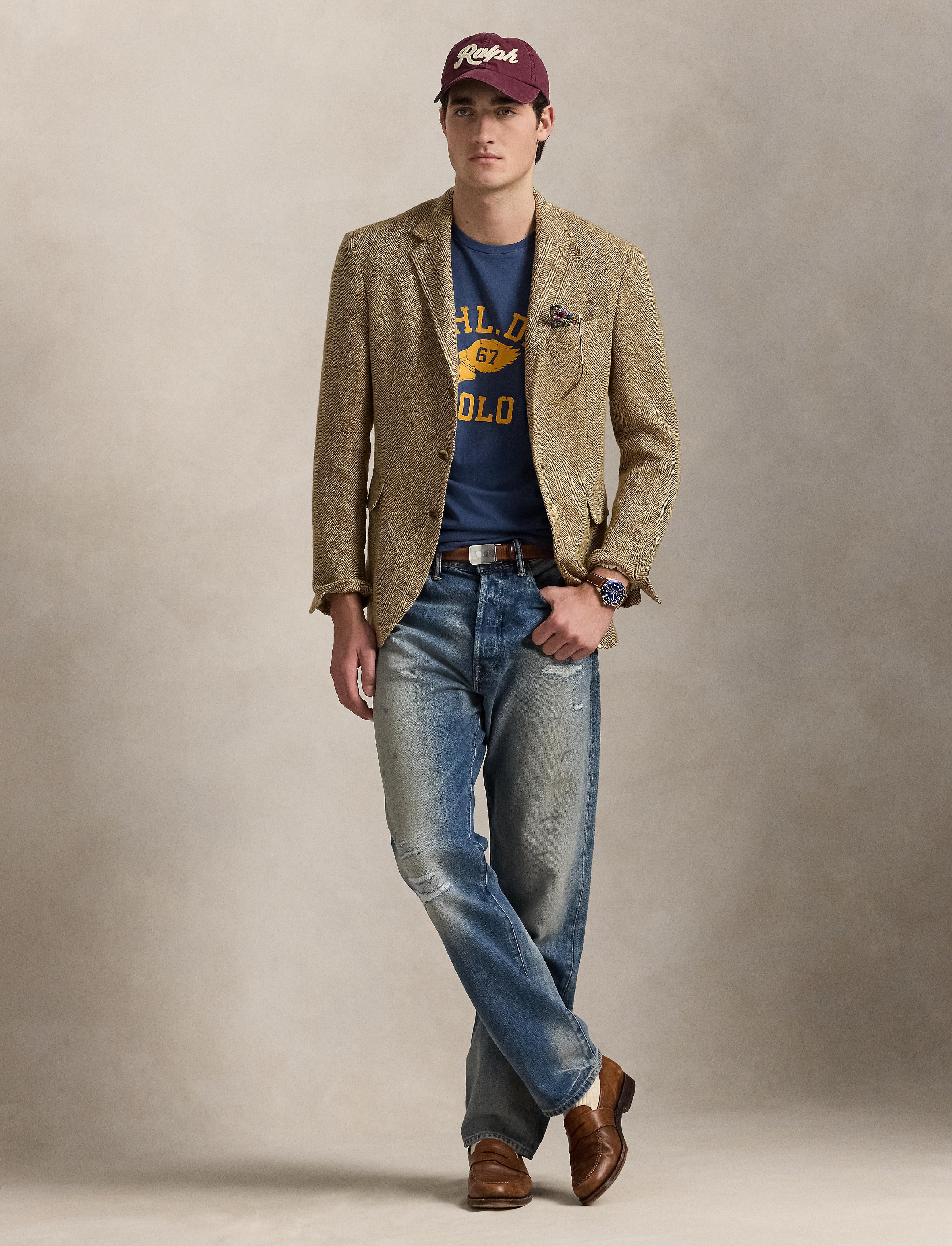 Men's Polo Ralph Lauren Classic Fit Logo Jersey T-Shirt Rustic Navy