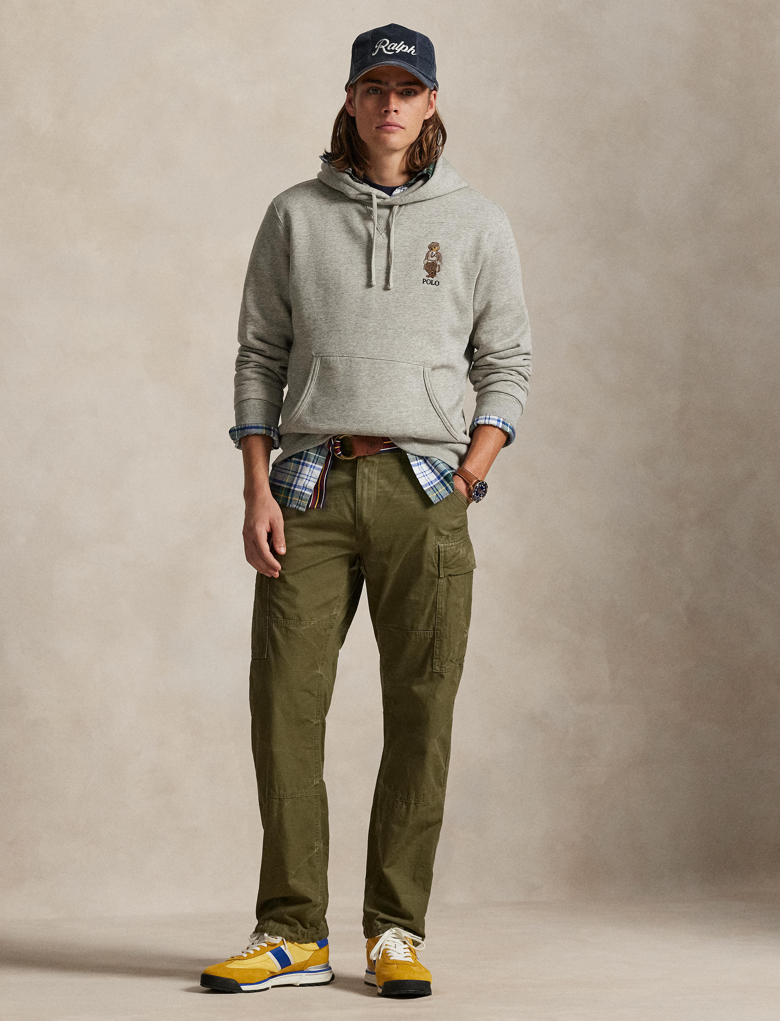 Men's Polo Ralph Lauren Polo Bear Fleece Hoodie Loft Heather