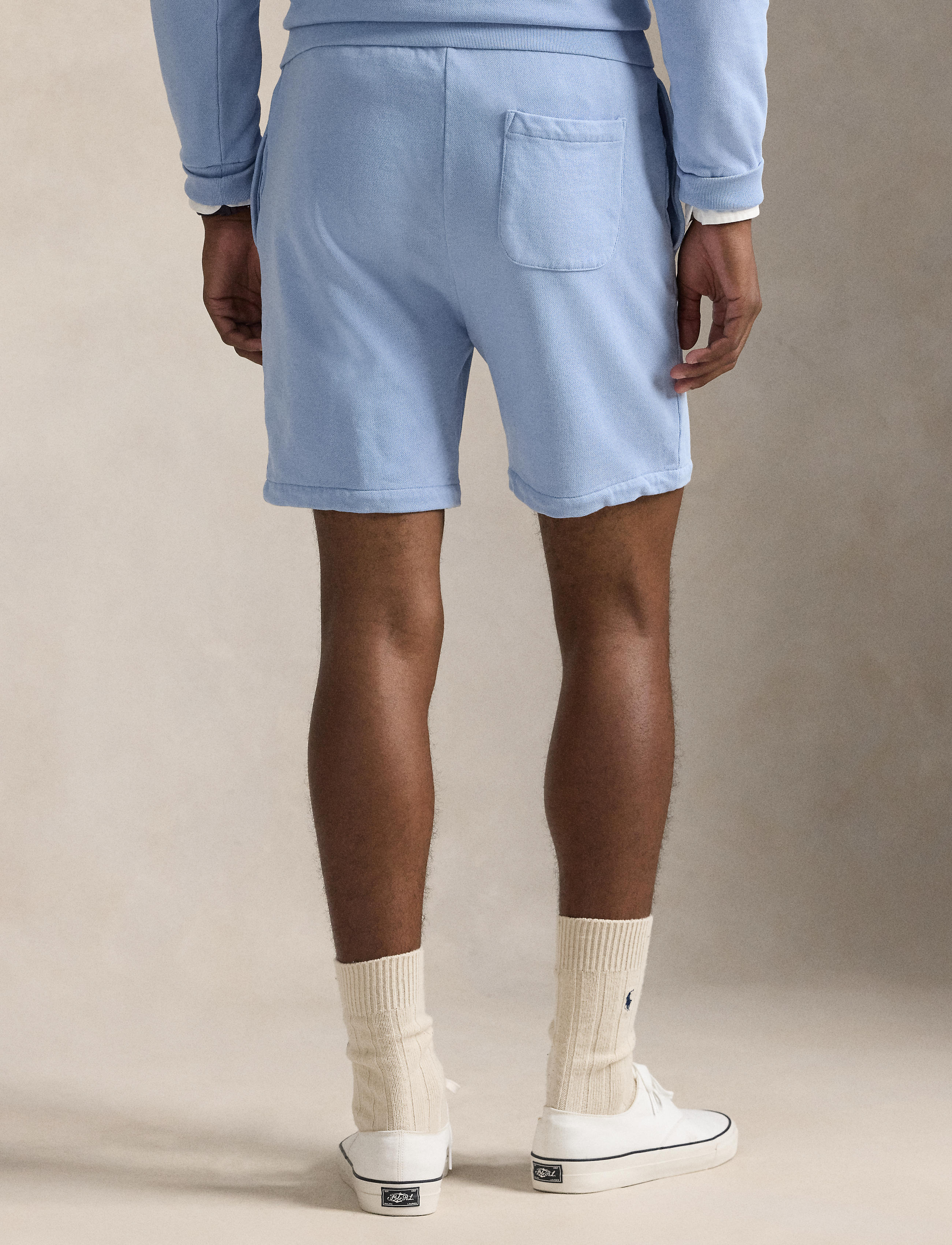 Men's Polo Ralph Lauren 6.5-Inch Loopback Fleece Short Chambray Blue