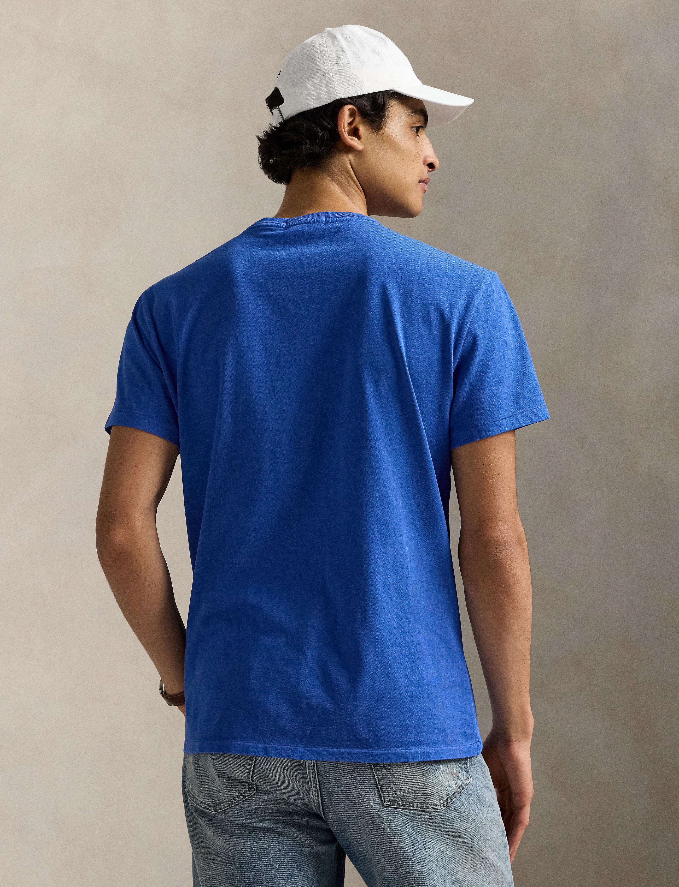 Men's Polo Ralph Lauren Classic Fit Big Pony Jersey T-Shirt New Iris Blue