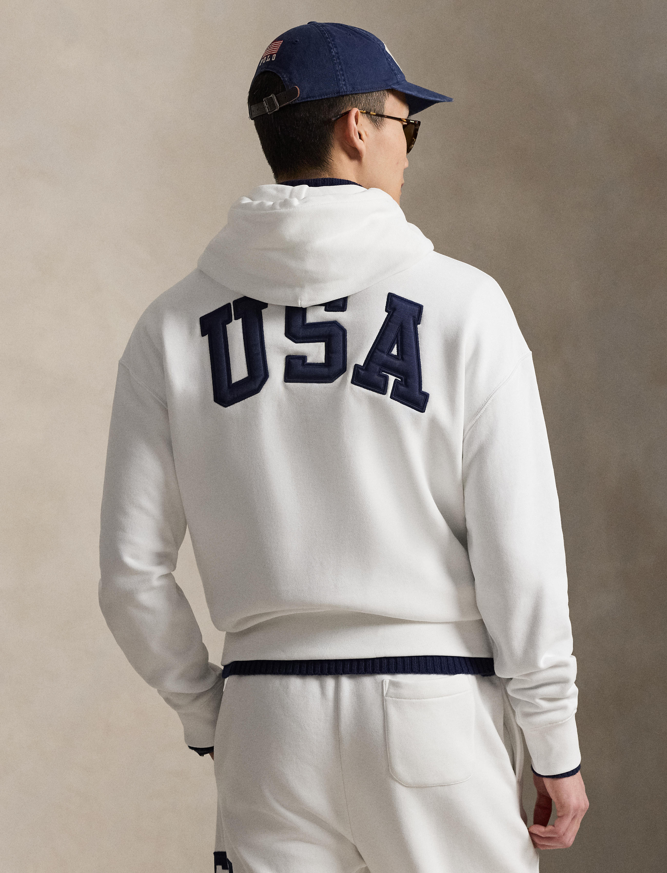 Men's Polo Ralph Lauren Flag Fleece Hoodie White