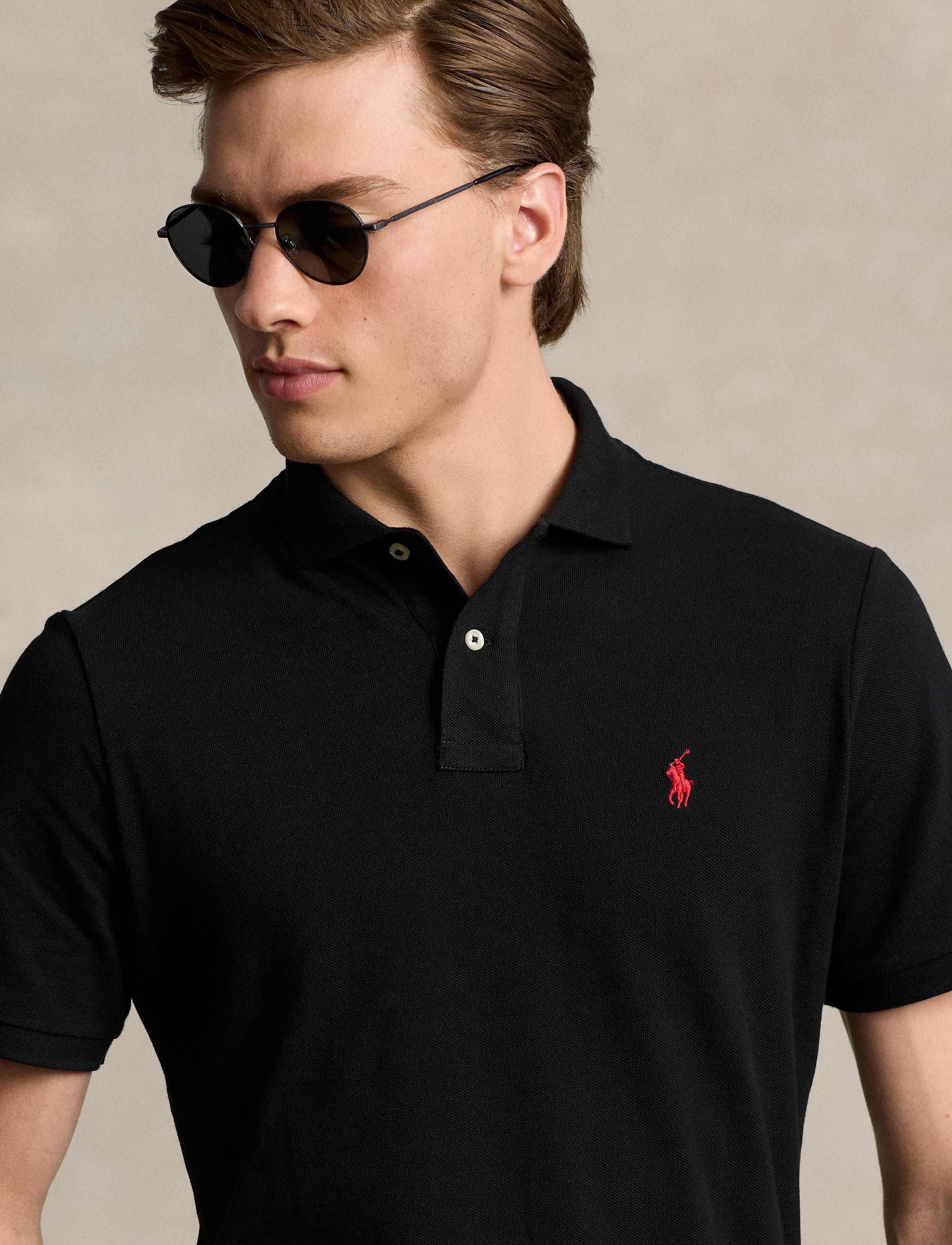 Men's Polo Ralph Lauren Iconic Mesh Polo Shirt Black