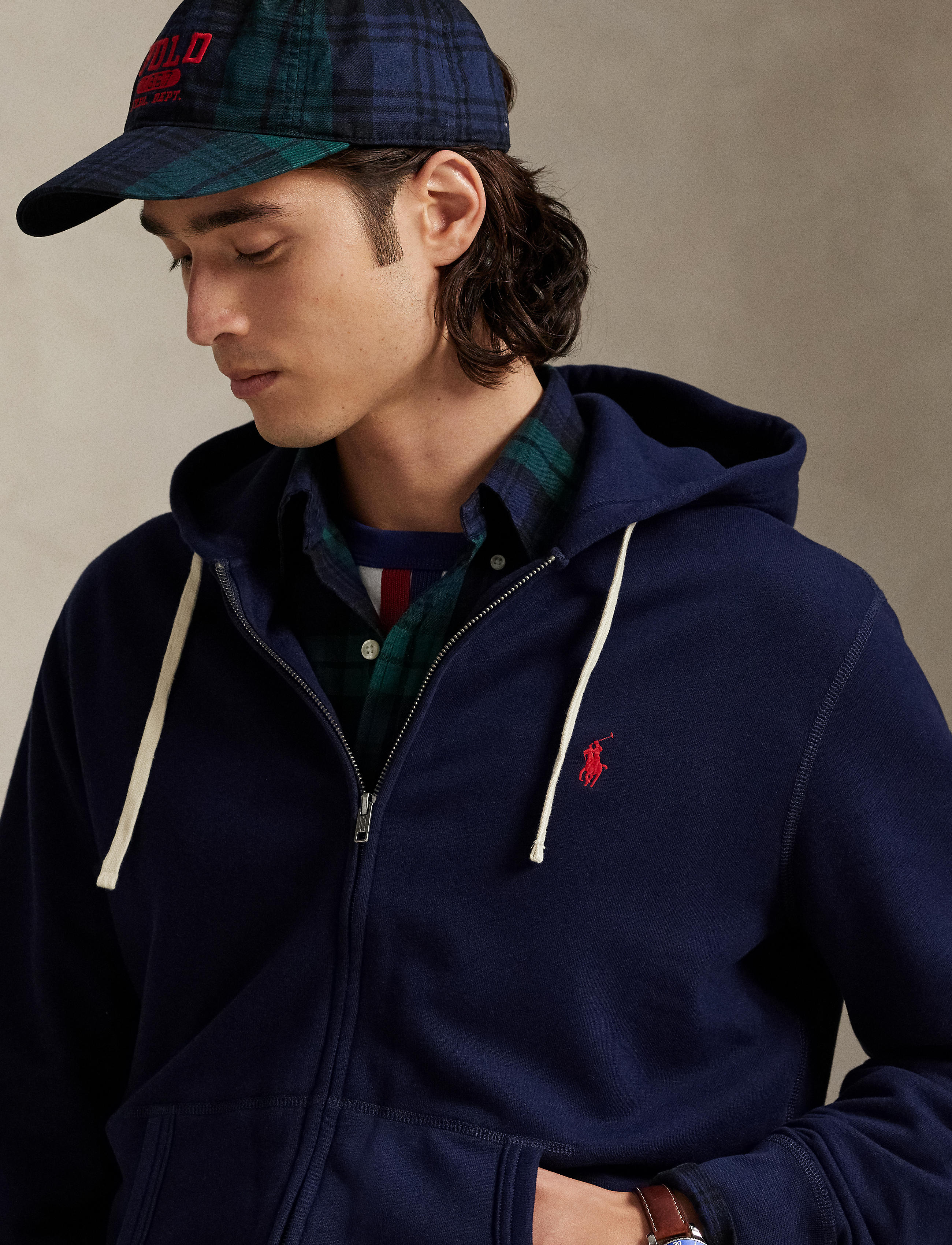 Men's Polo Ralph Lauren Fleece Full-Zip Hoodie Cruise Navy