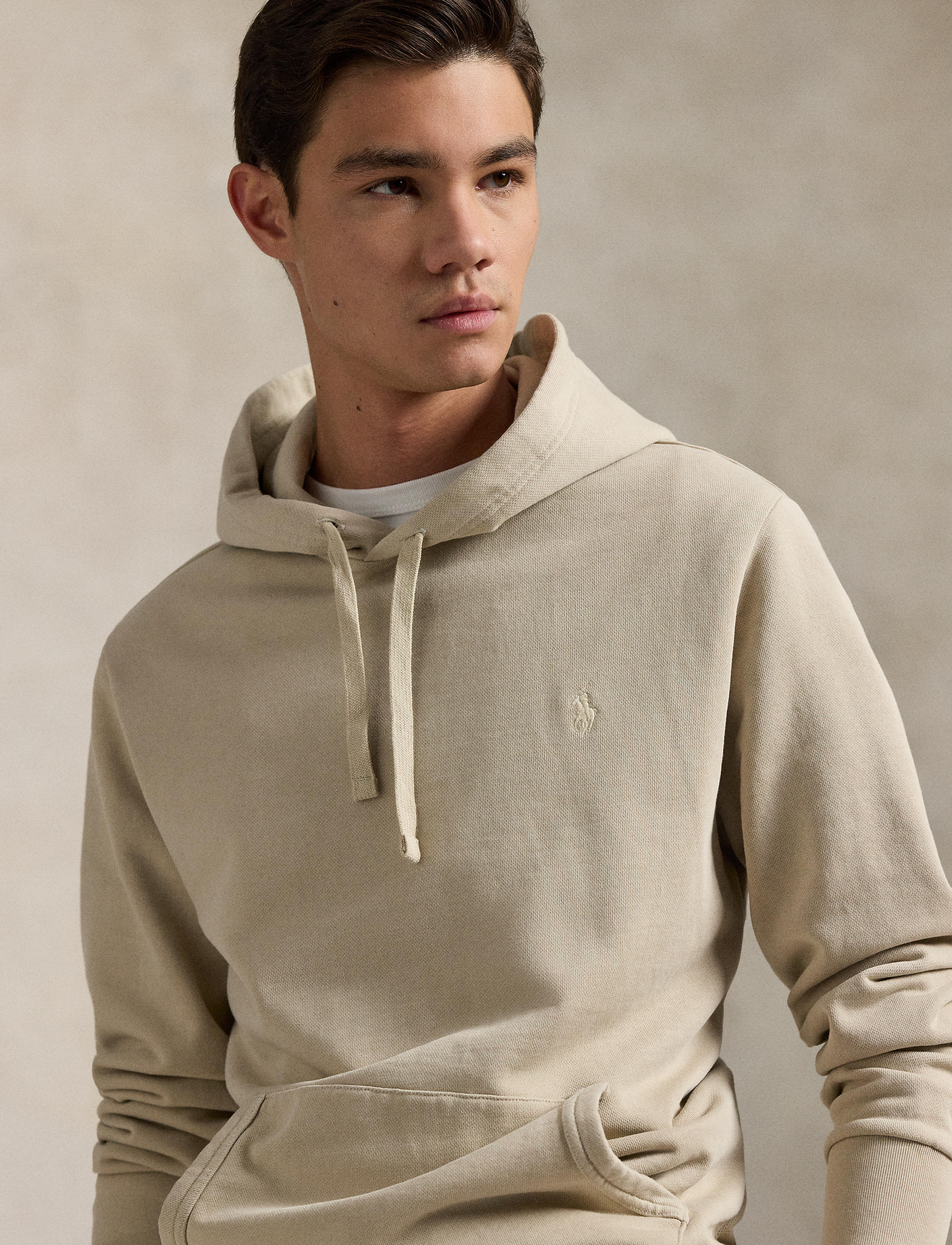 Men's Polo Ralph Lauren Loopback Fleece Hoodie Stoneware Grey