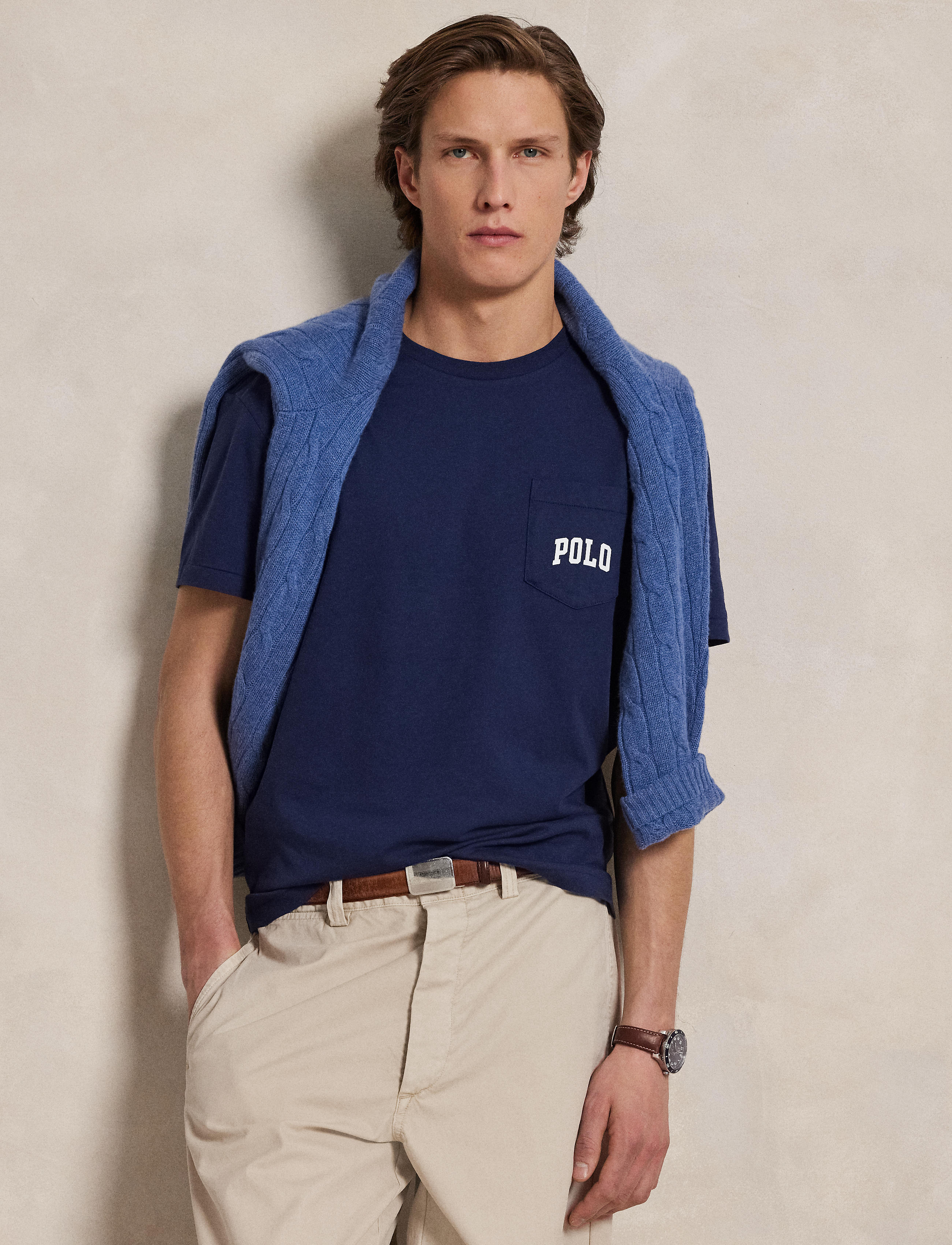 Men's Polo Ralph Lauren Classic Fit Polo Bear Jersey T-Shirt Newport Navy Heritage Bear