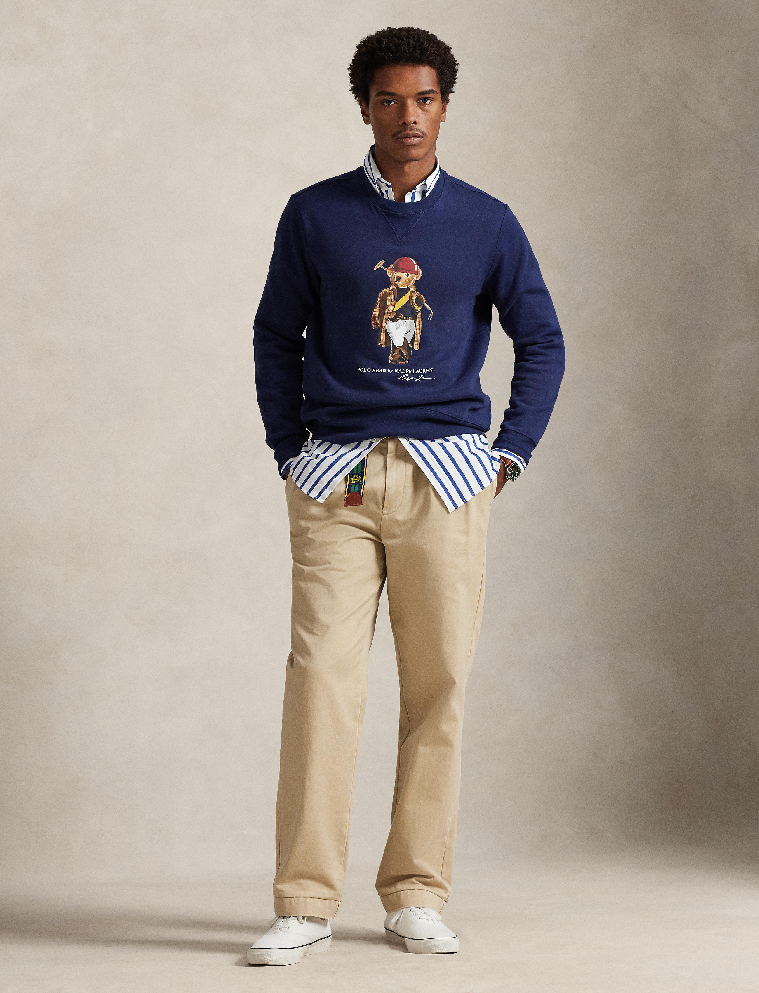 Men's Polo Ralph Lauren Polo Bear Fleece Sweatshirt Newport Navy Society Bear