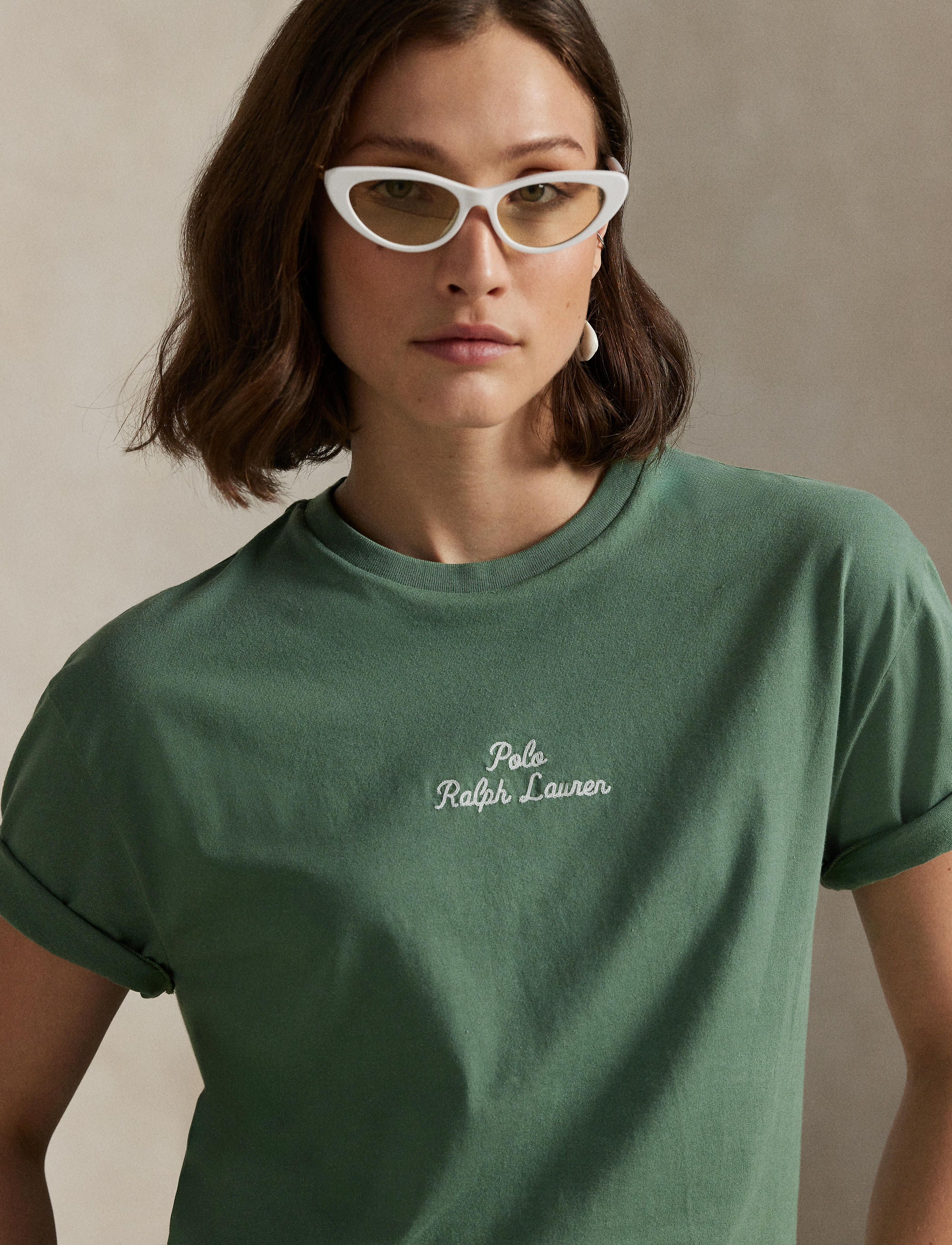 Unisex Polo Ralph Lauren Classic Fit Logo Jersey T-Shirt Fatigue