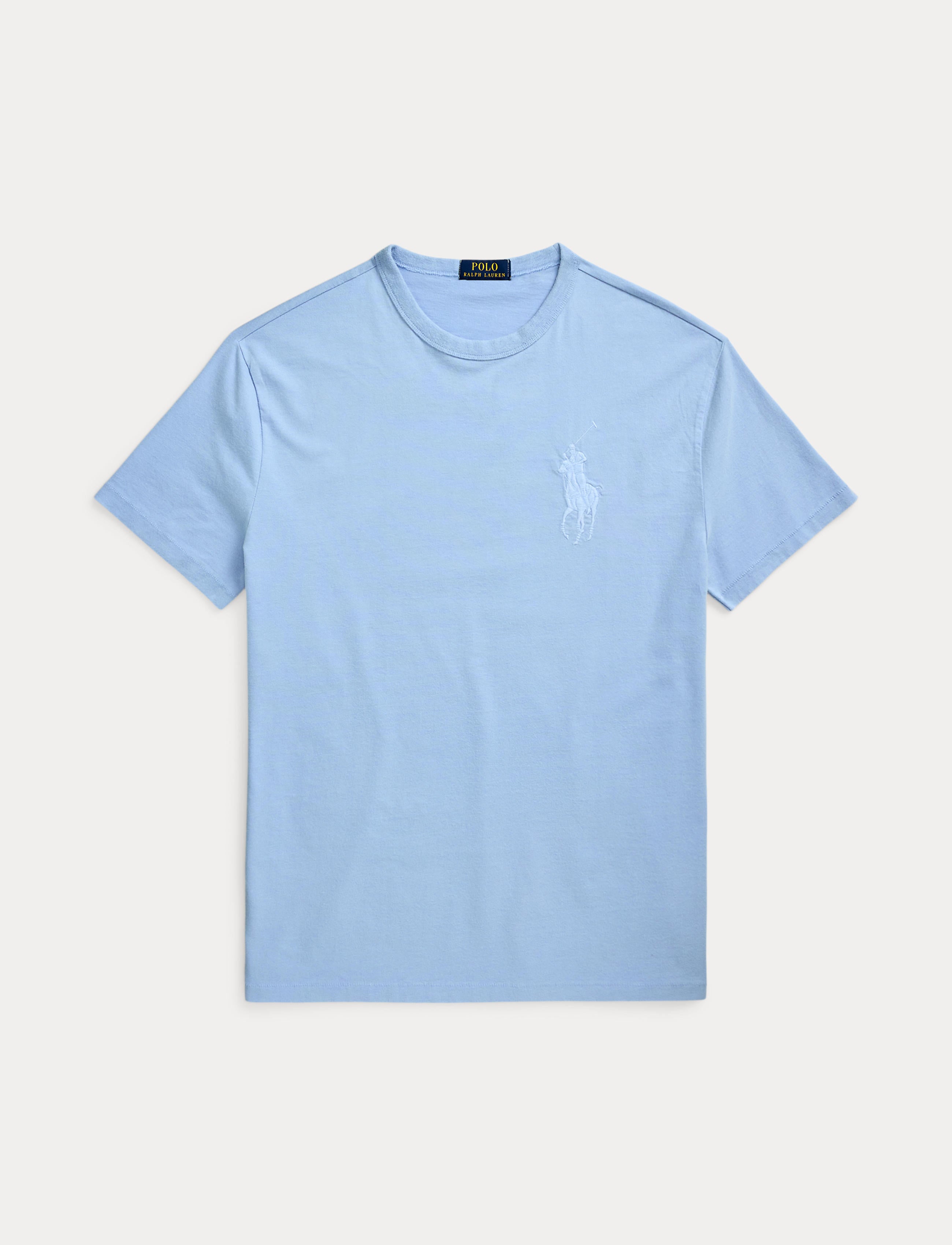 Men's Polo Ralph Lauren Big Pony Jersey T-Shirt Clear Blue