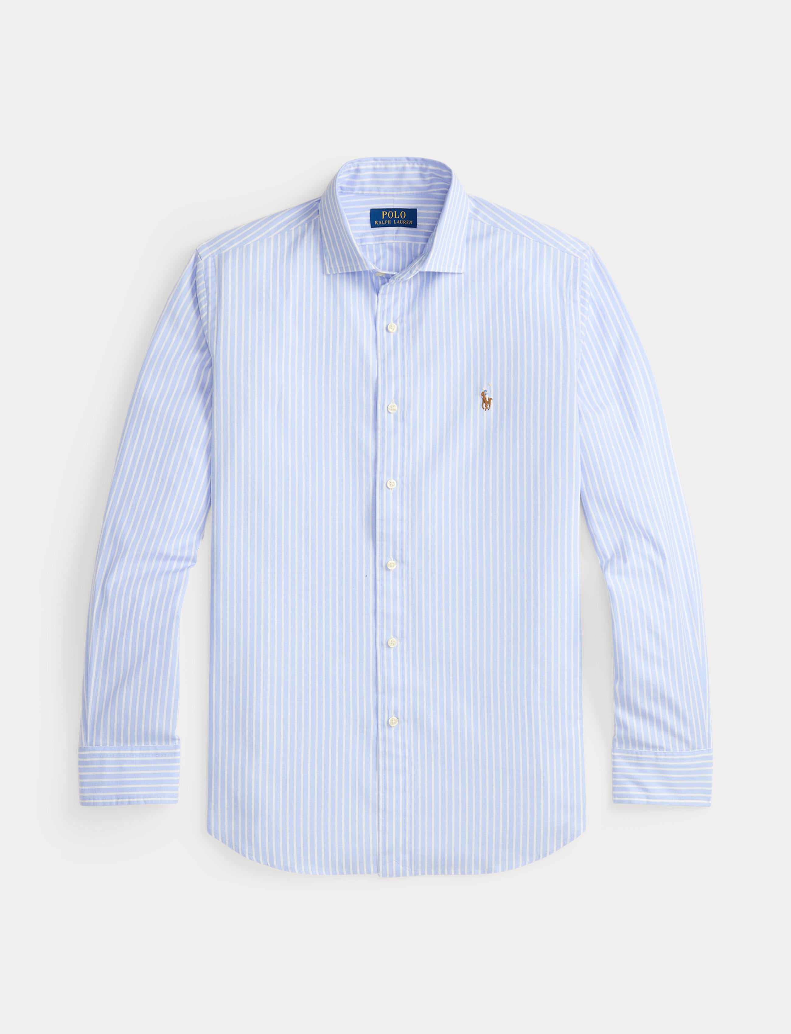 Men's Polo Ralph Lauren Classic Fit Striped Oxford Sport Shirt Blue