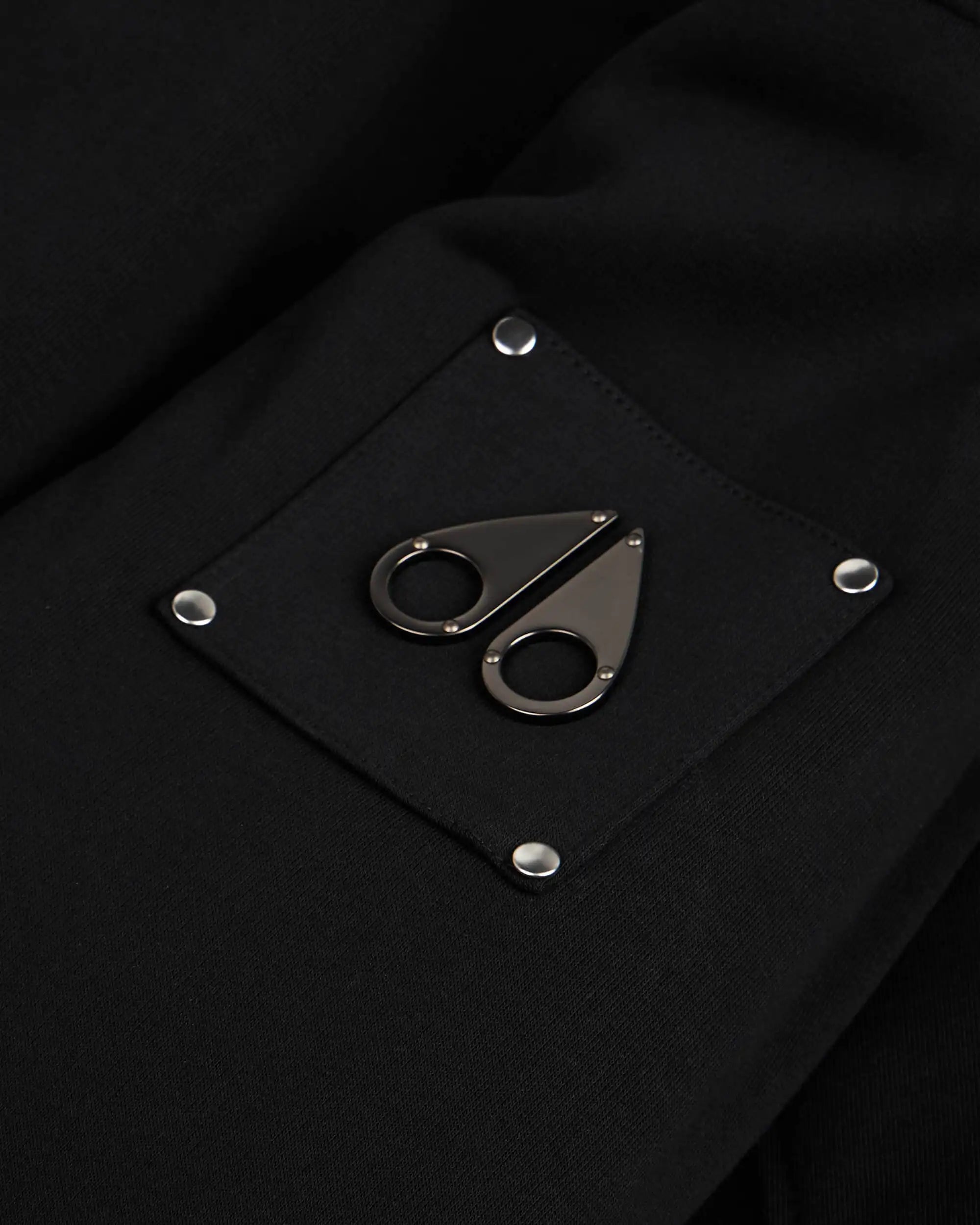 Unisex Moose Knuckles Classic Bunny Hoodie Black White