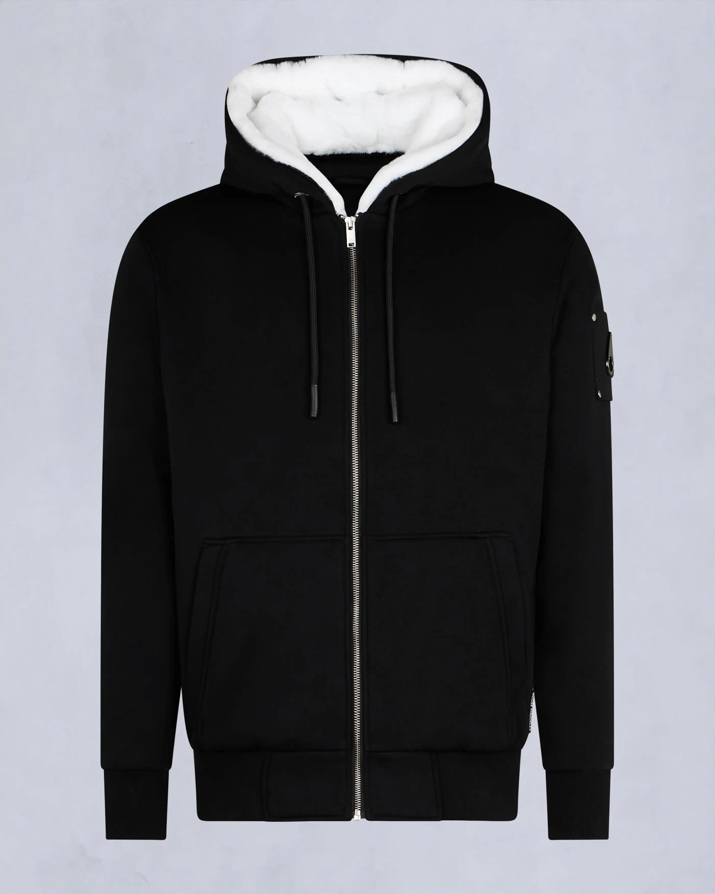 Unisex Moose Knuckles Classic Bunny Hoodie Black White