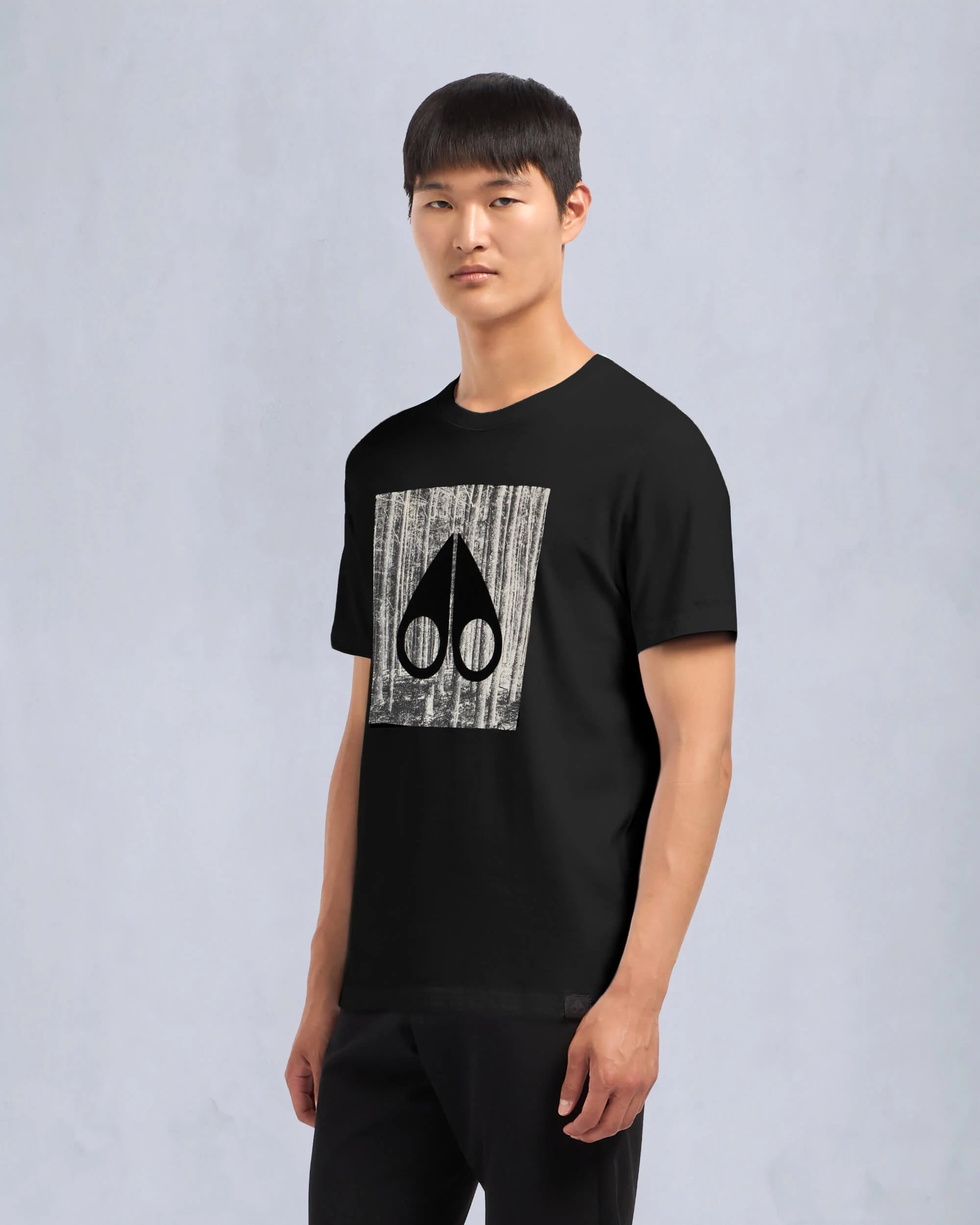 Men's Moose Knuckles Igneous Cotton Tee Black