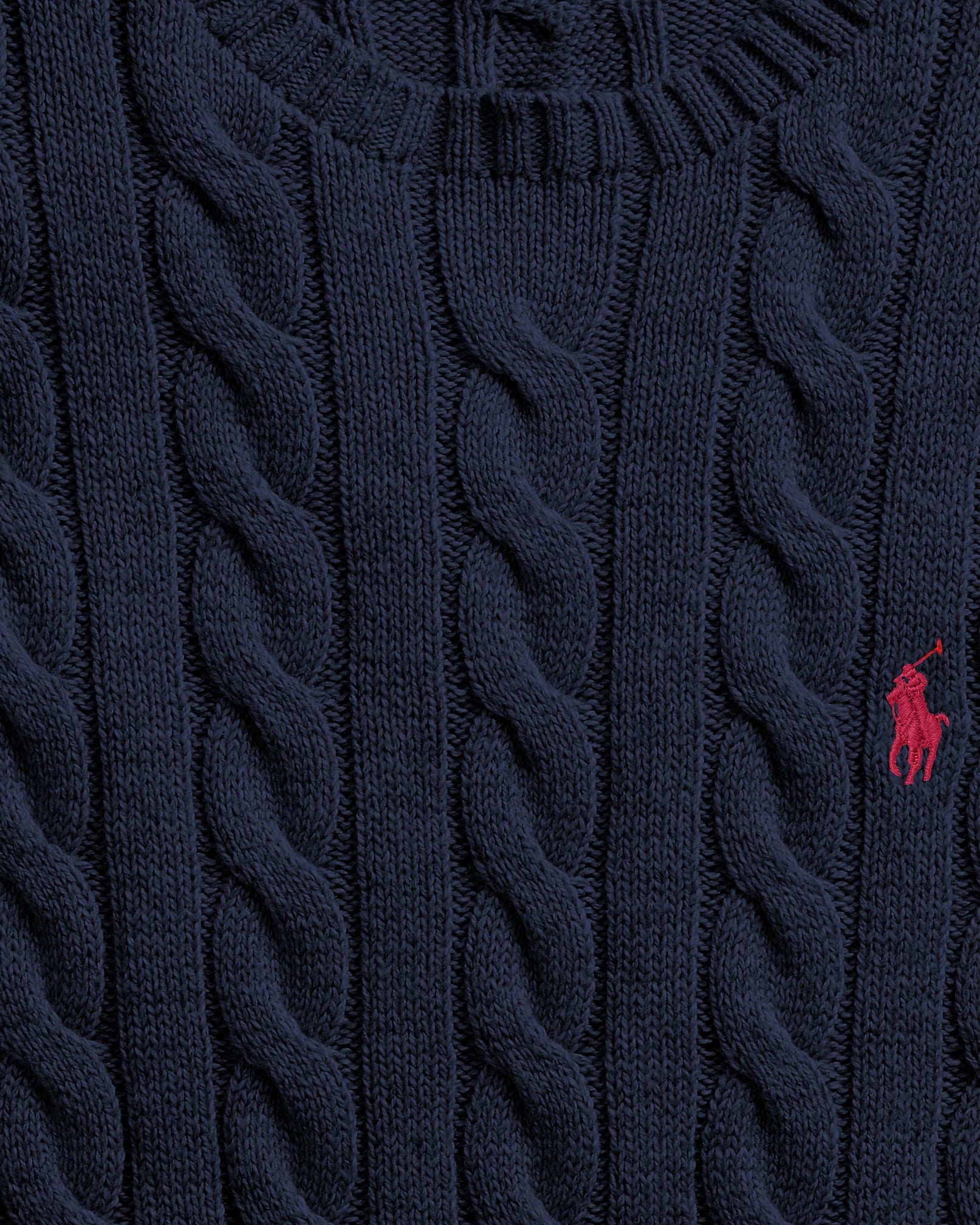 Men's Polo Ralph Lauren Cable-Knit Cotton Sweater Hunter Navy