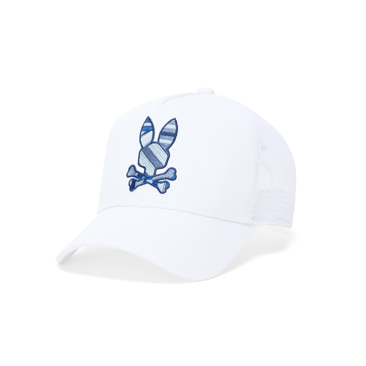 Kids Psycho Bunny Drew Trucker Cap White