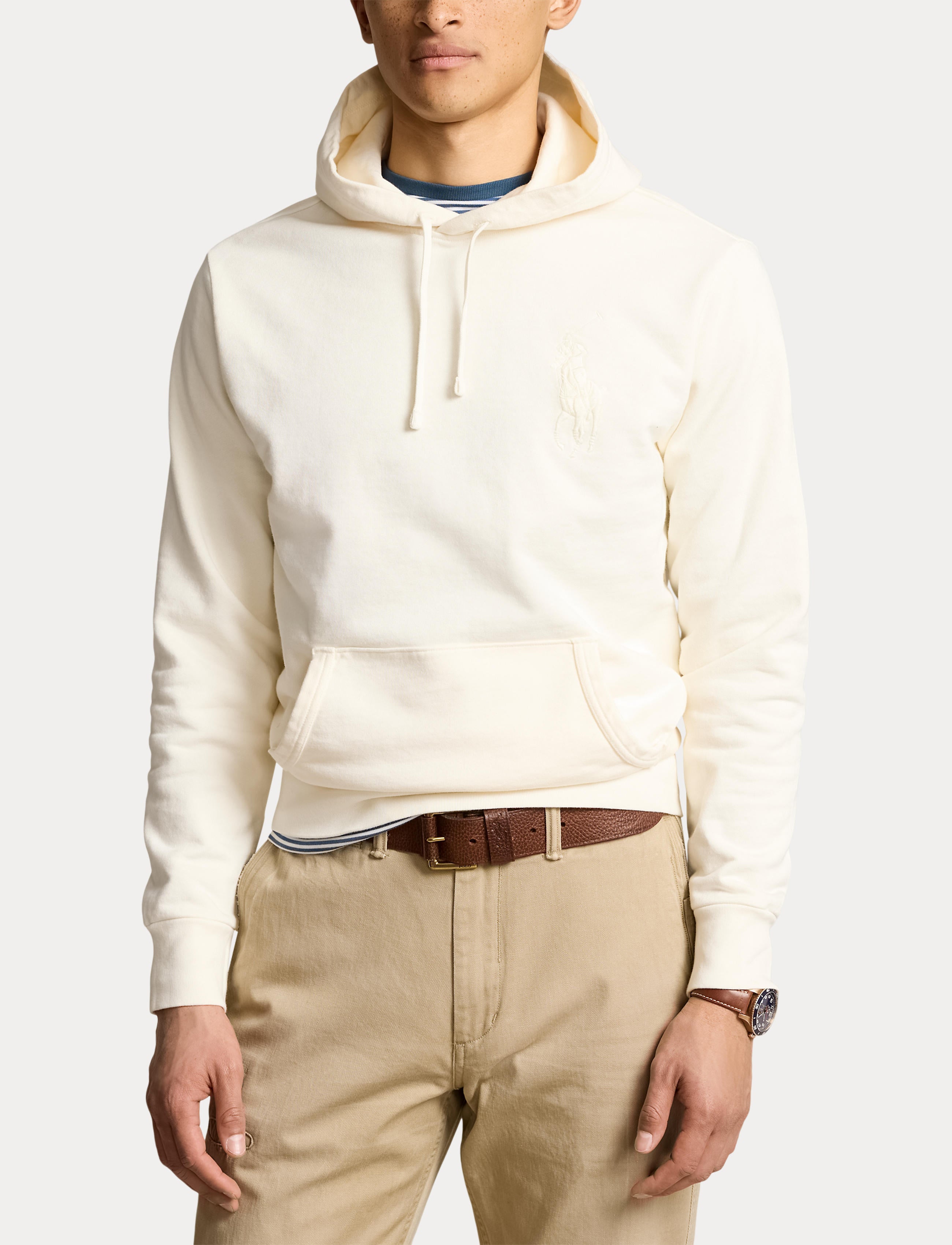 Men's Polo Ralph Lauren Big Pony Hoodie Clubhouse Cream