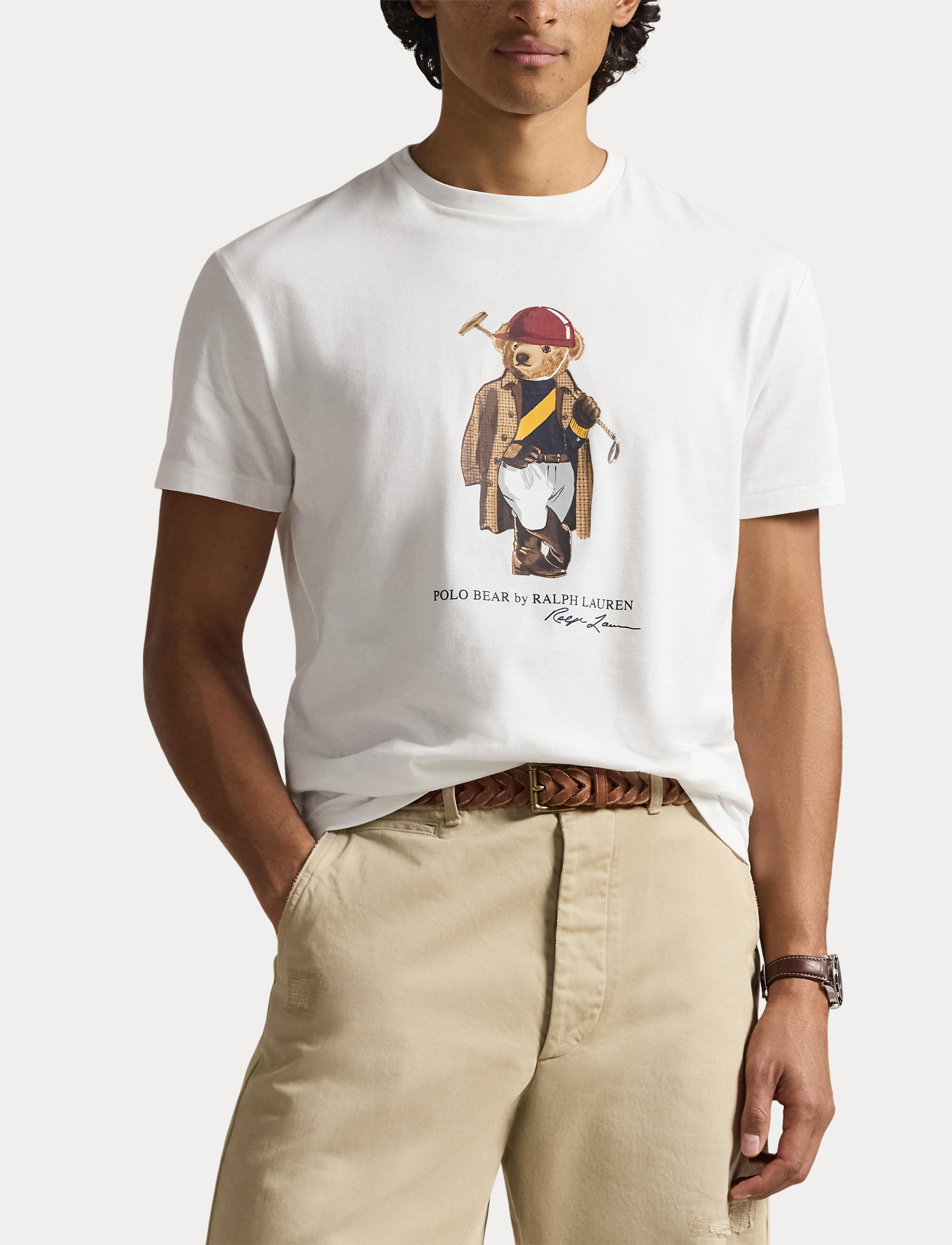 Men's Polo Ralph Lauren Classic Fit Polo Bear Jersey T-Shirt Society Bear